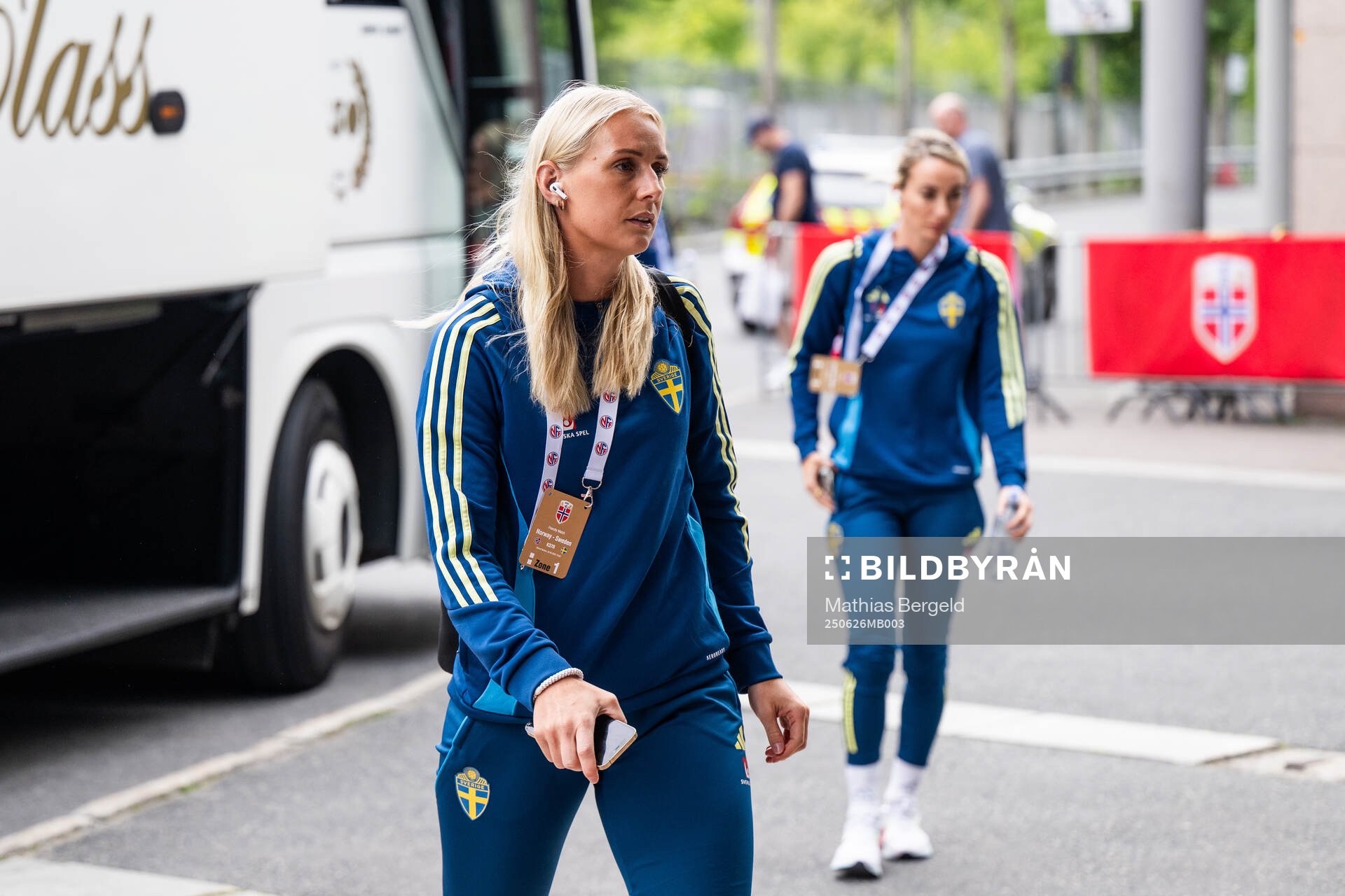 Stina Blackstenius of Sweden arrives