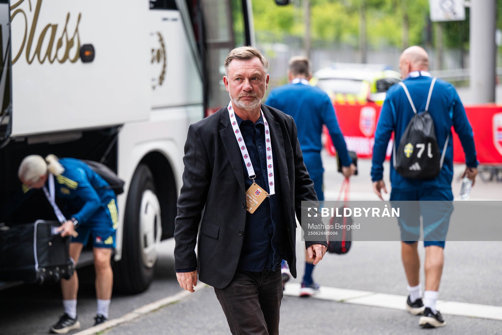 Head coach Peter Gerhardsson of Sweden arrives