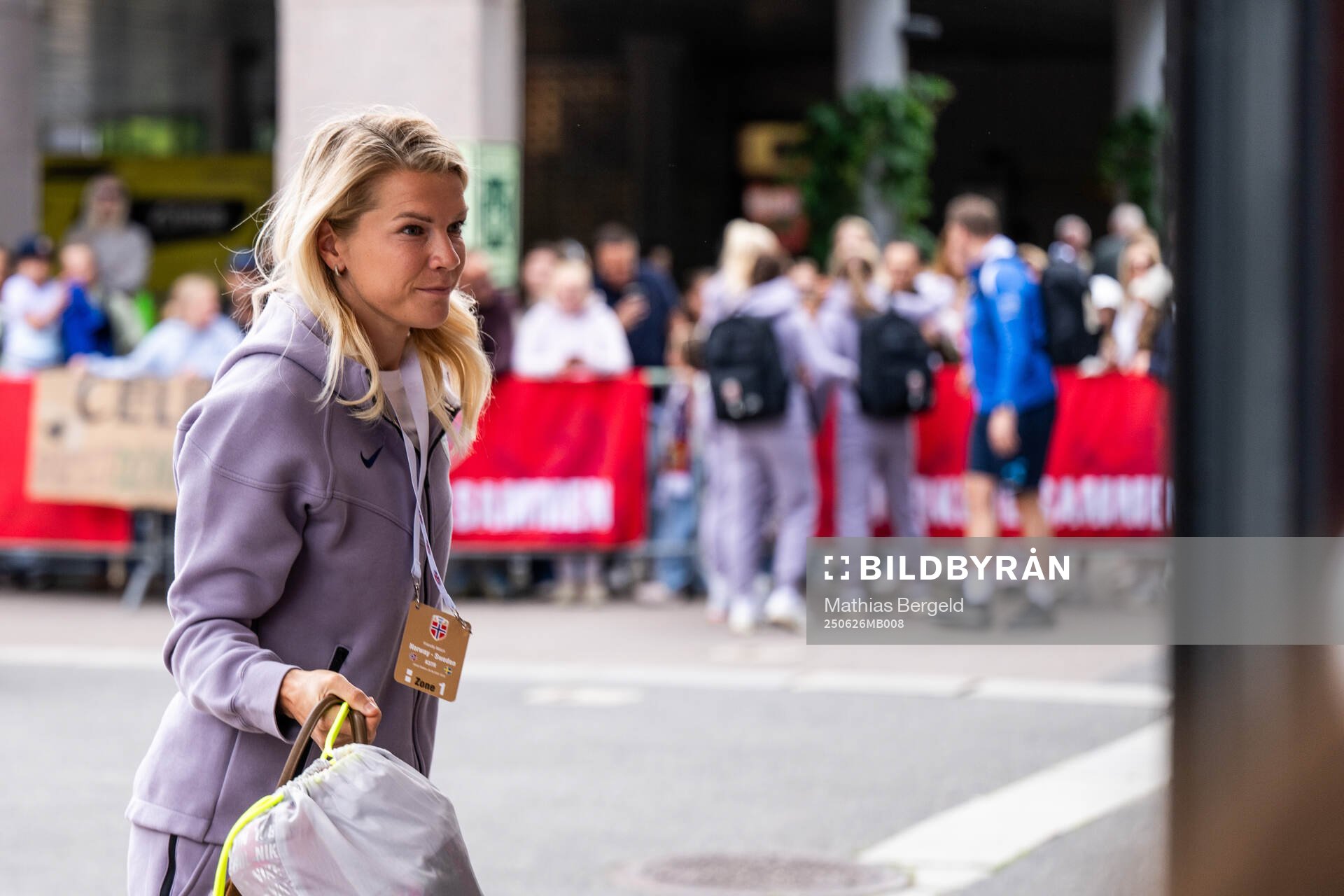 Ada Hegerberg of Norway arrives