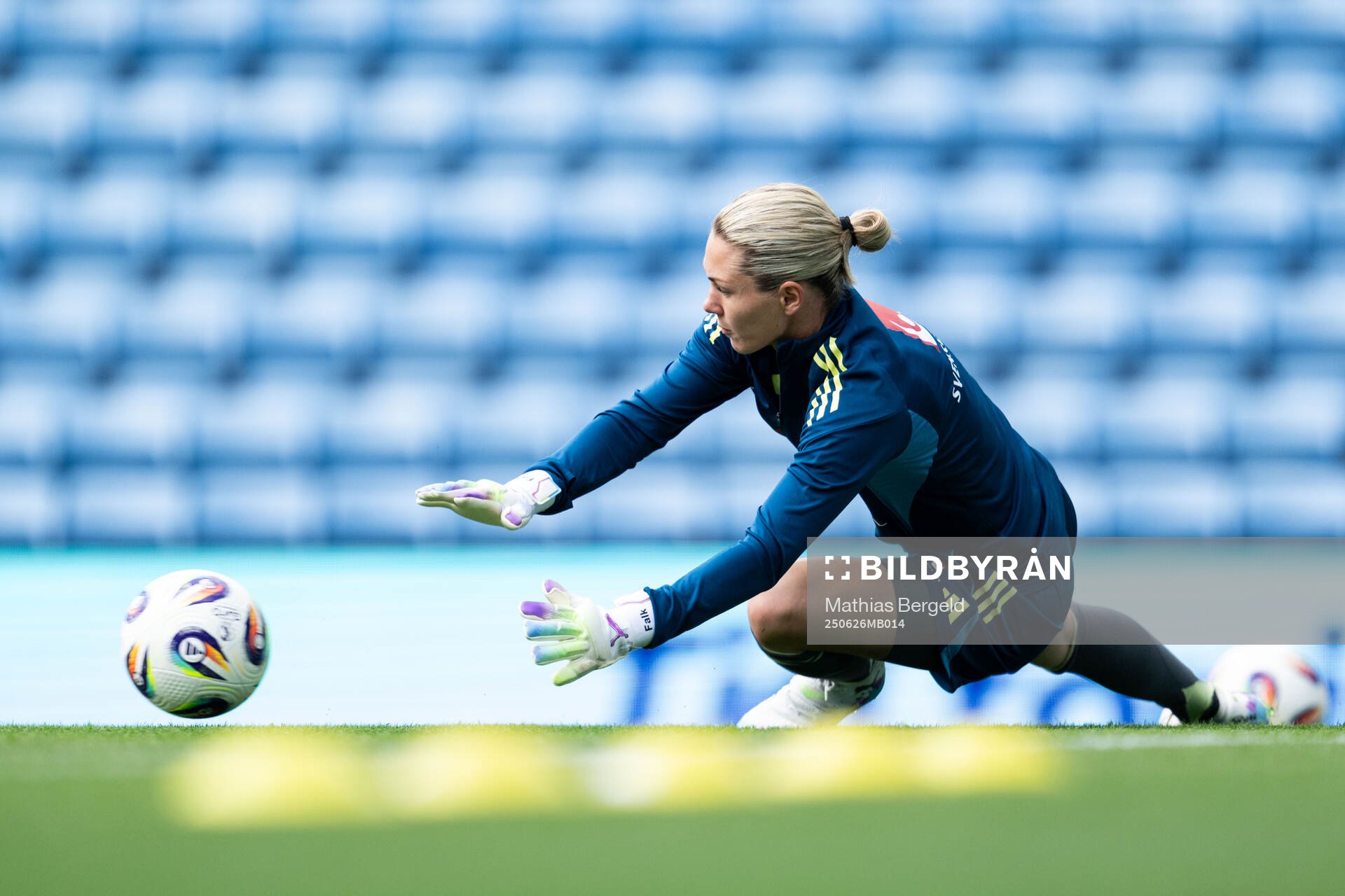 Goalkeeper Jennifer Falk of Sweden