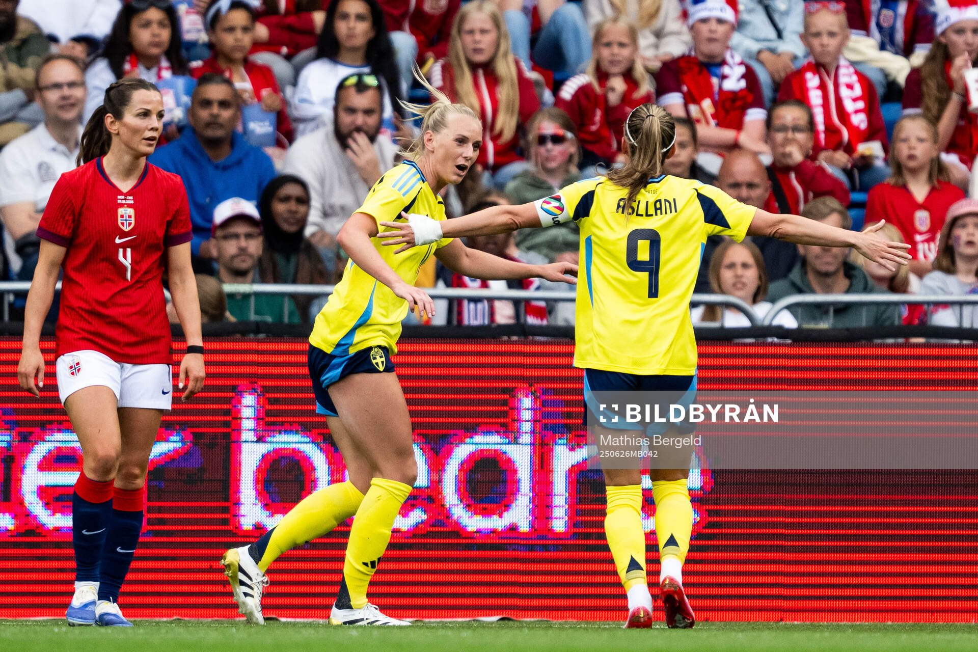 Tuva Hansen of Norway looks dejected while Stina