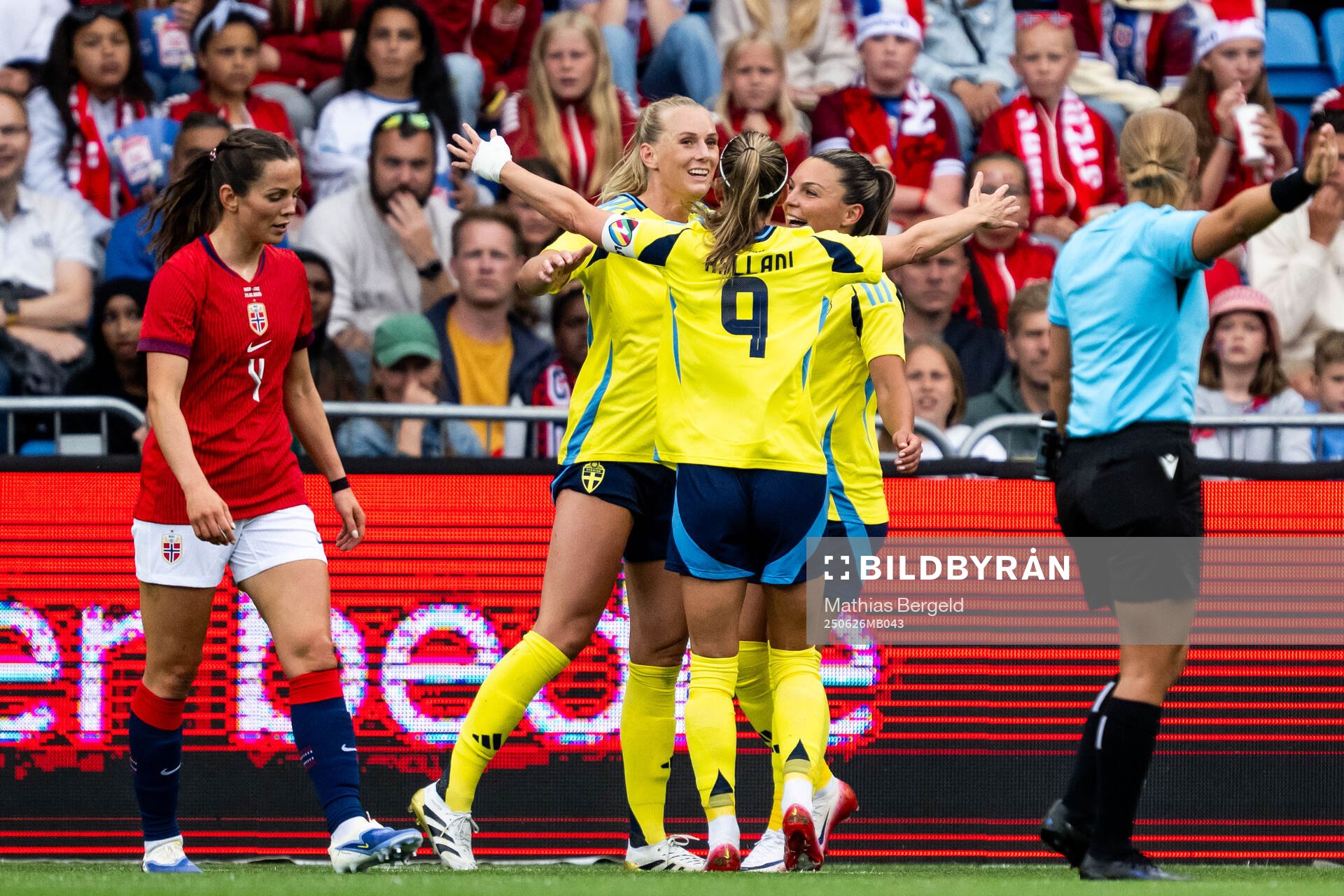 Tuva Hansen of Norway looks dejected while Stina