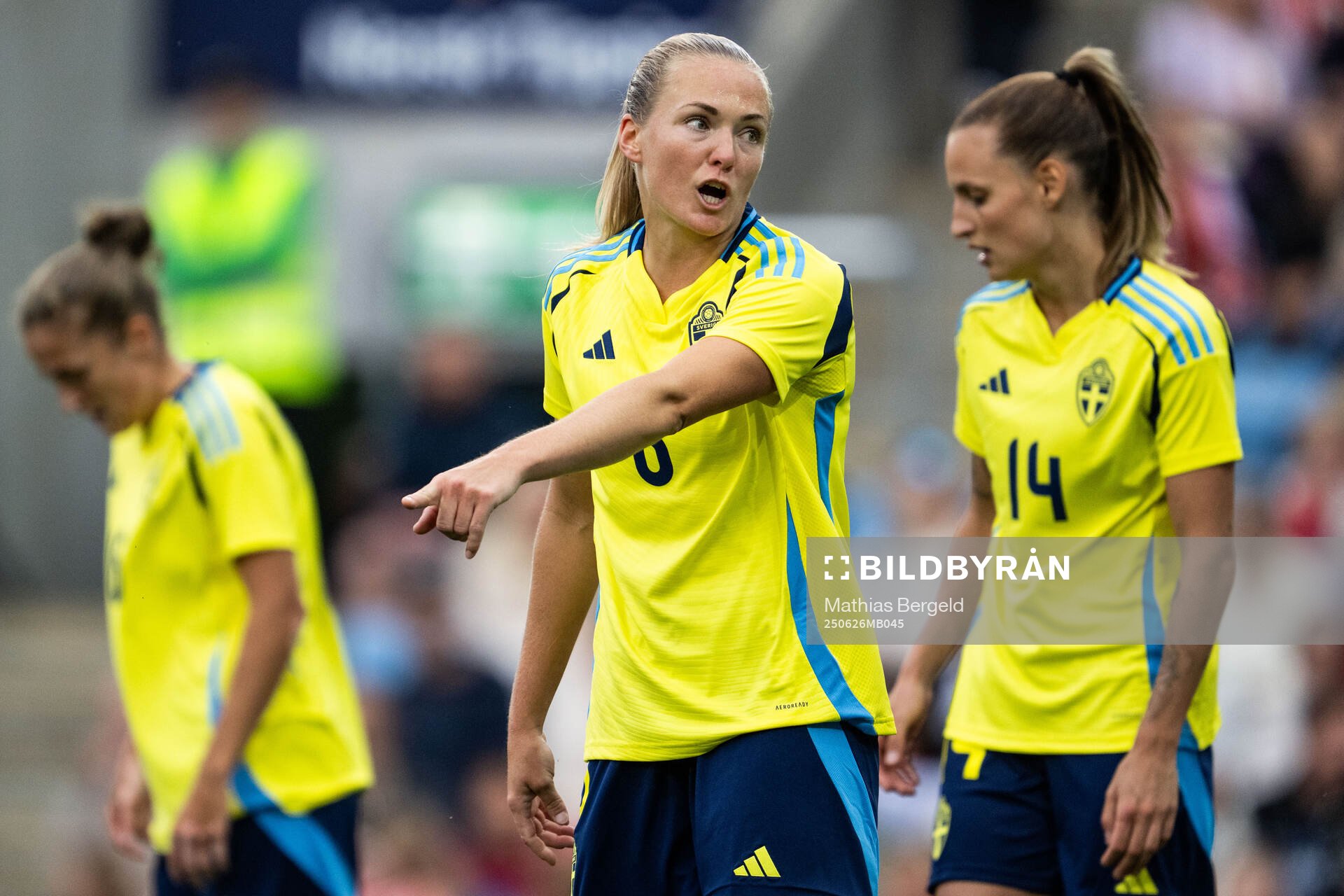 Magdalena Eriksson of Sweden reacts