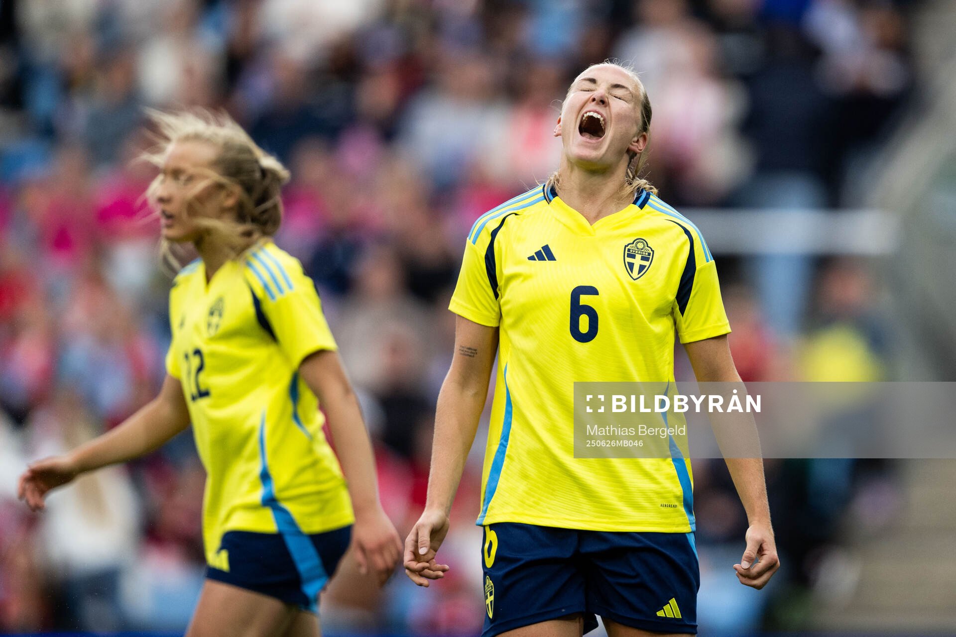 Magdalena Eriksson of Sweden reacts