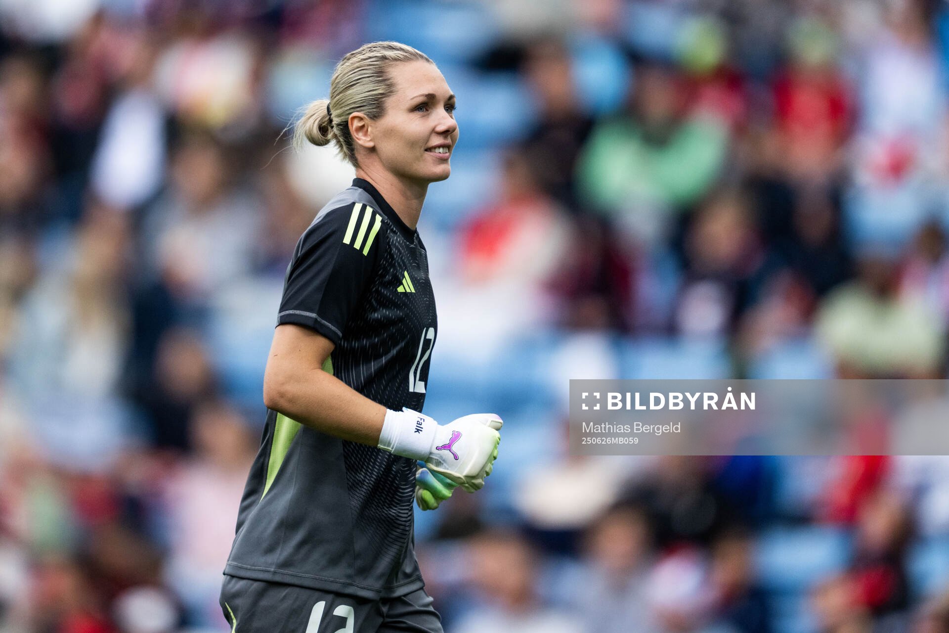 Goalkeeper Jennifer Falk of Sweden