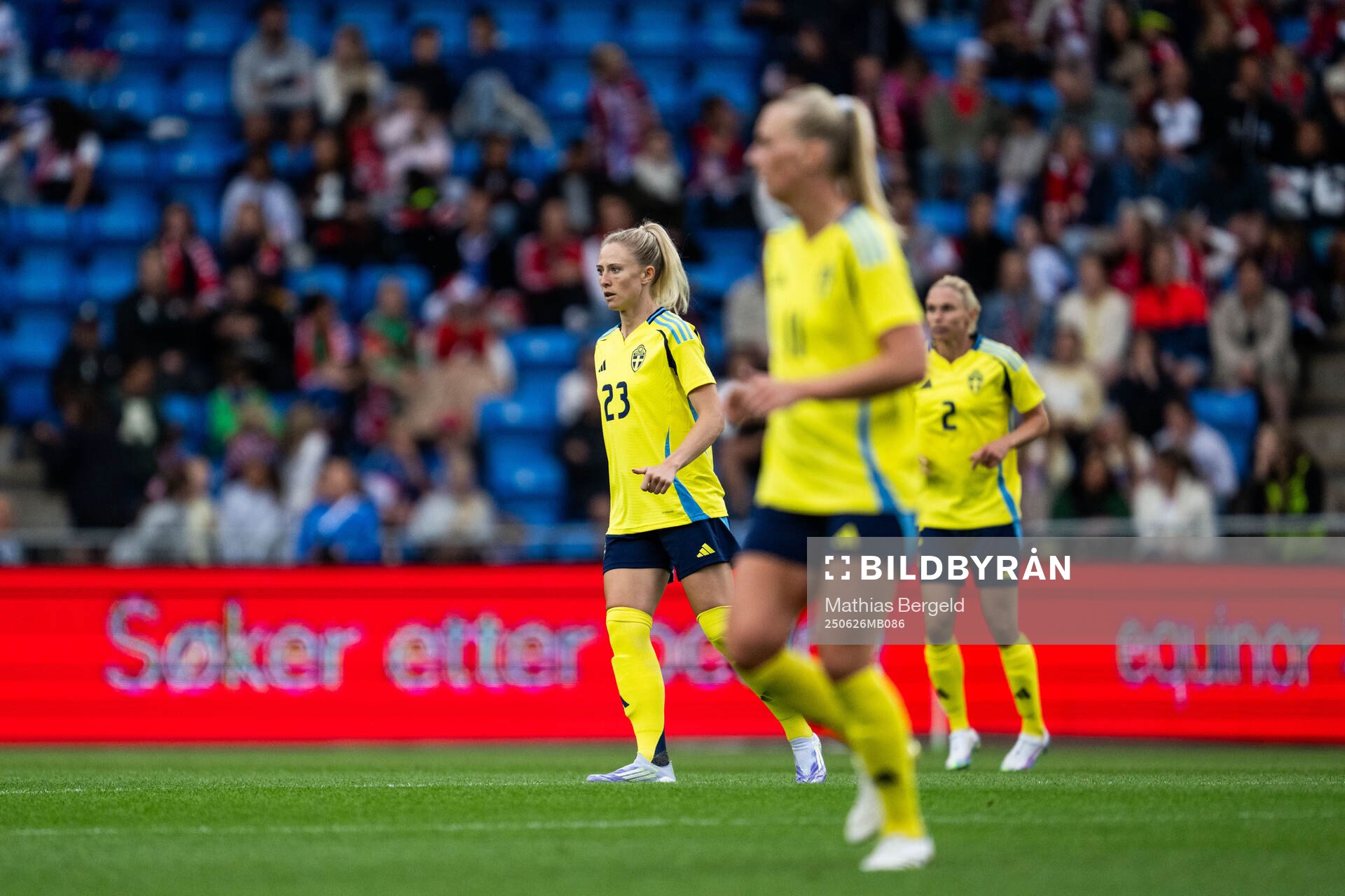 Rebecka Blomqvist, Stina Blackstenius and Jonna Andersson