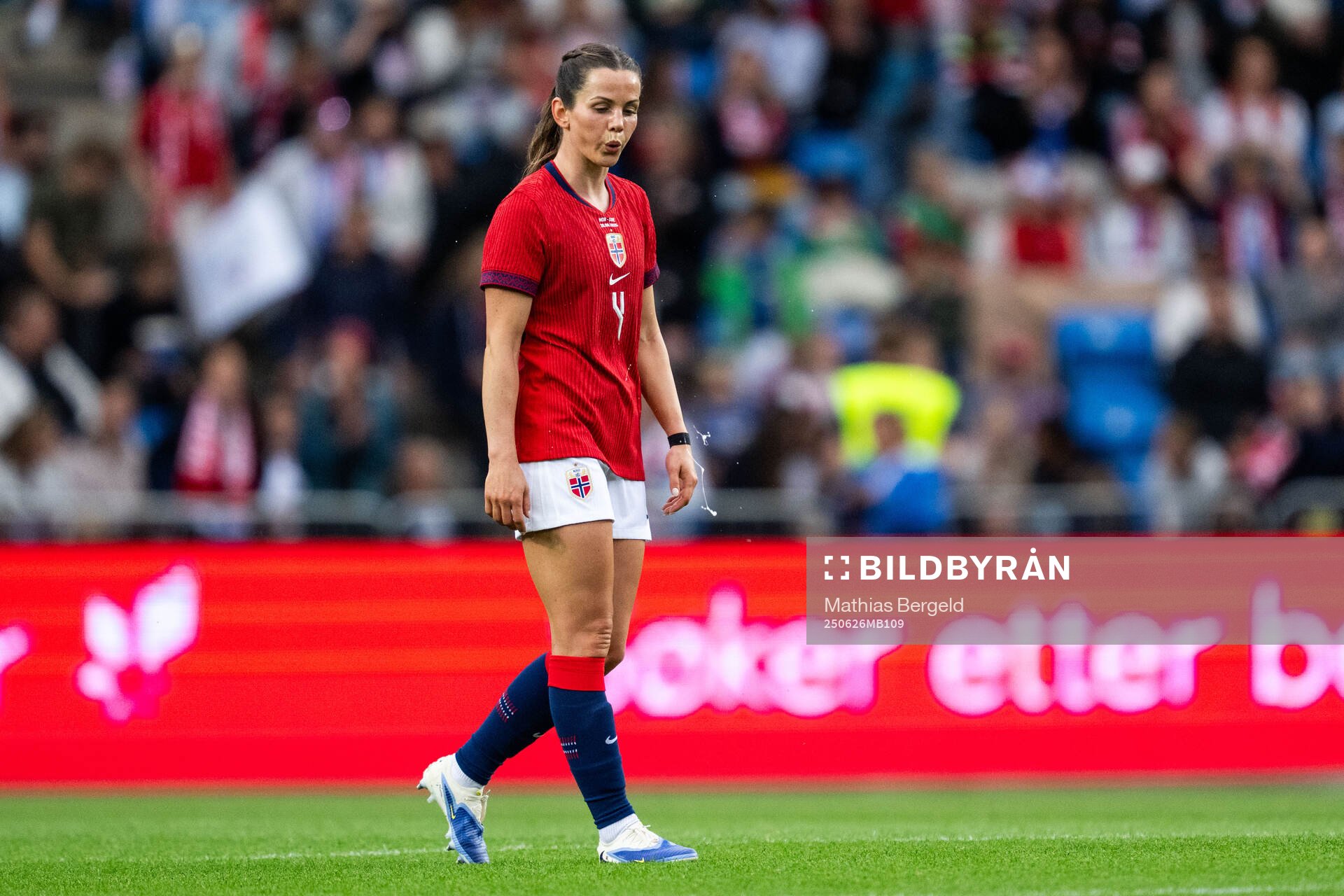 Tuva Hansen of Norway looks dejected