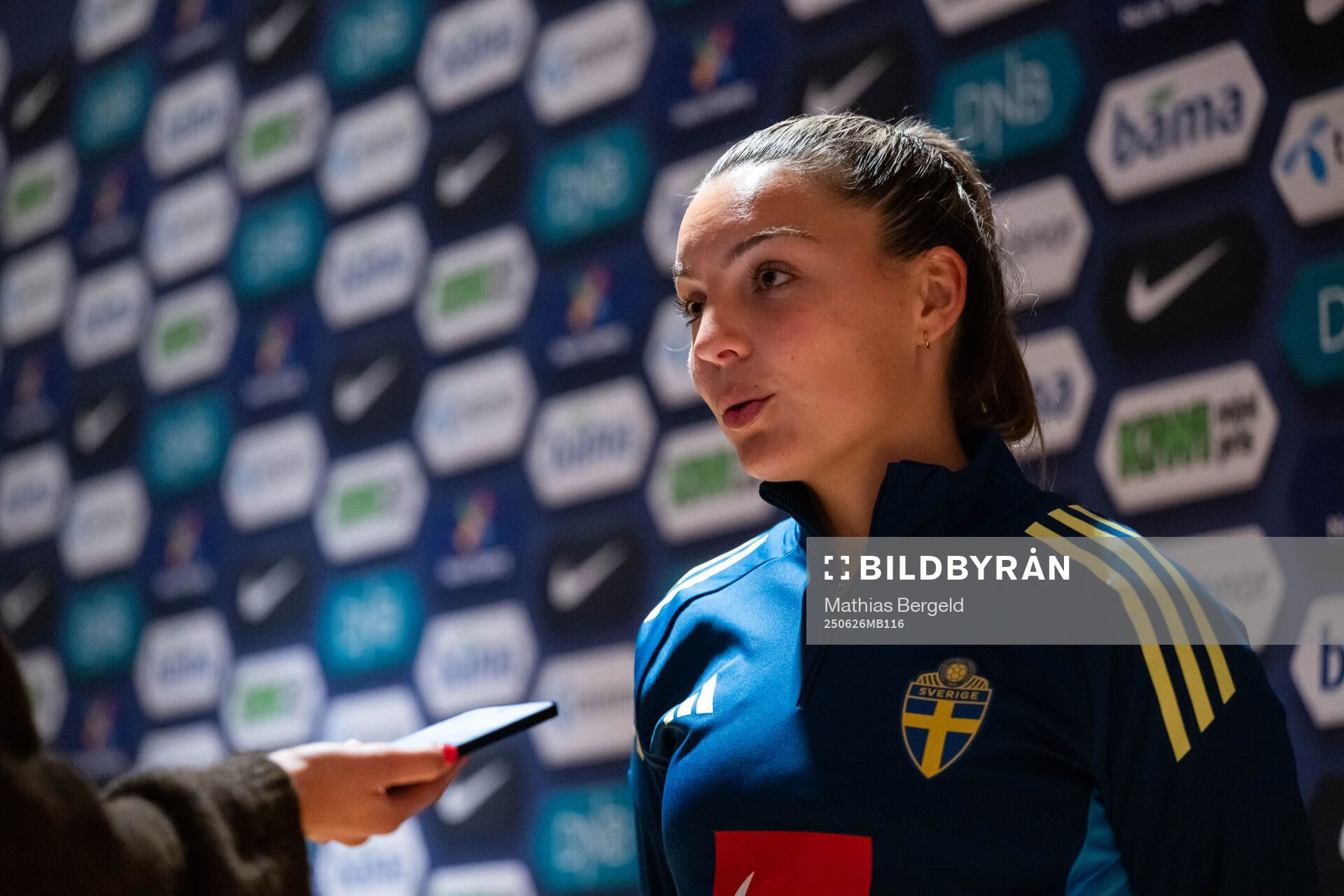 Johanna Rytting Kaneryd of Sweden in mixed zone