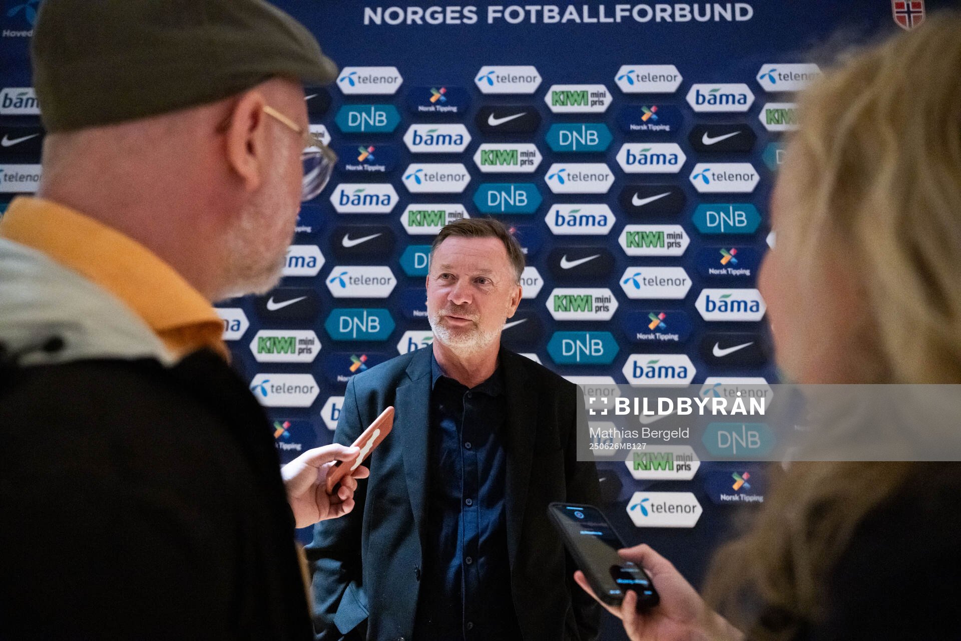 Head coach Peter Gerhardsson of Sweden in mixed zone