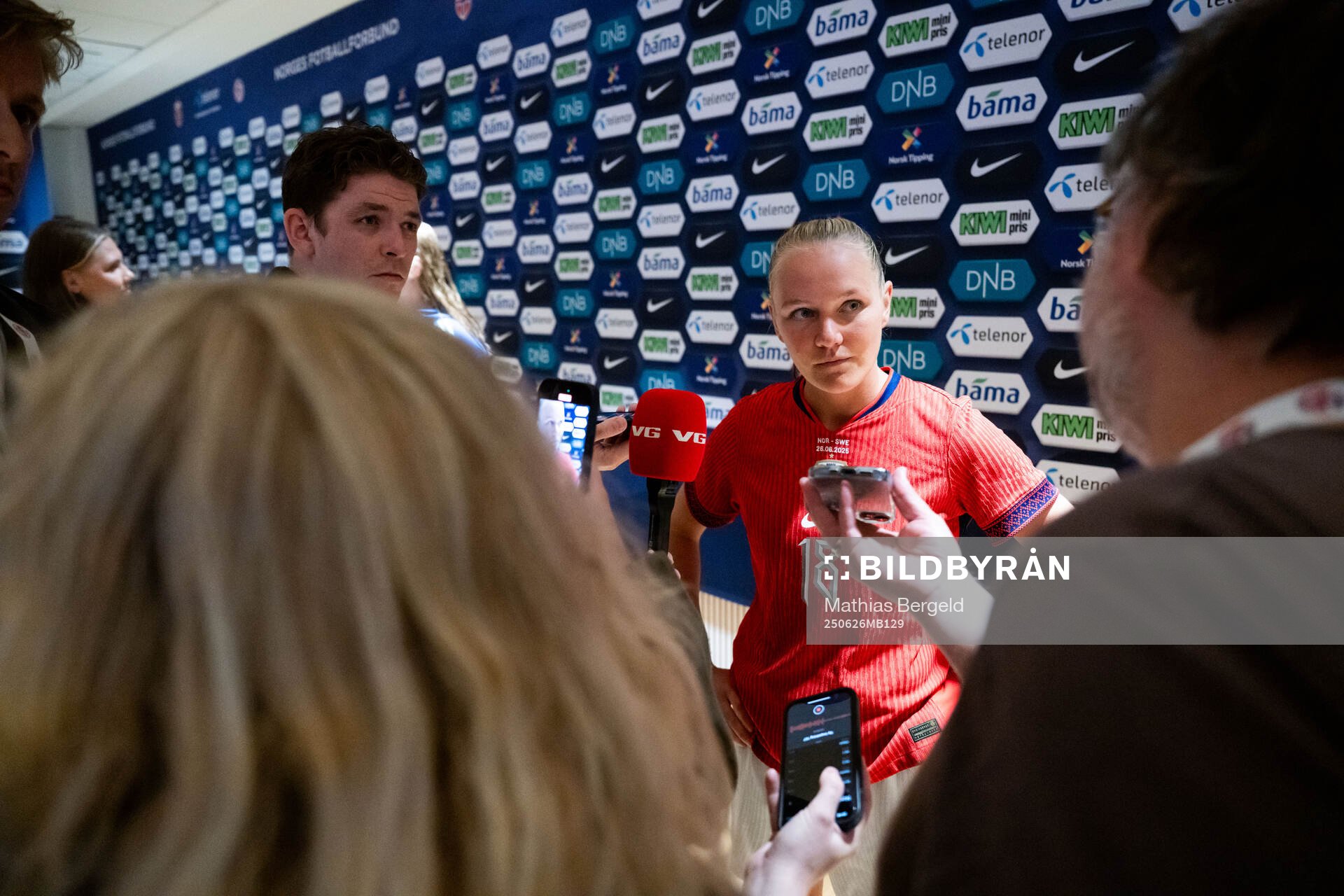 Frida Maanum of Norway in mixed zone