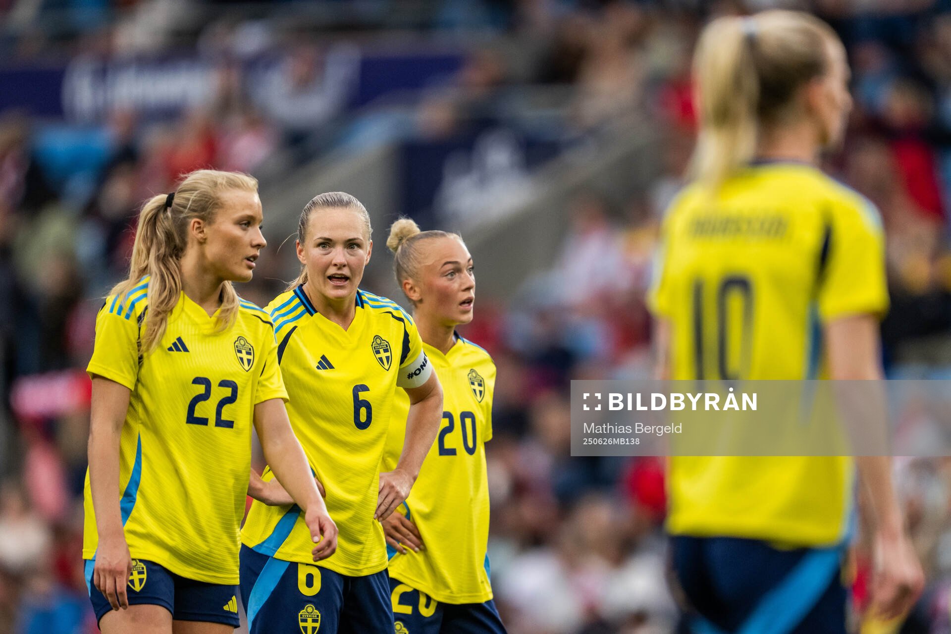 Smilla Holmberg, Magdalena Eriksson and Hanna Bennison of