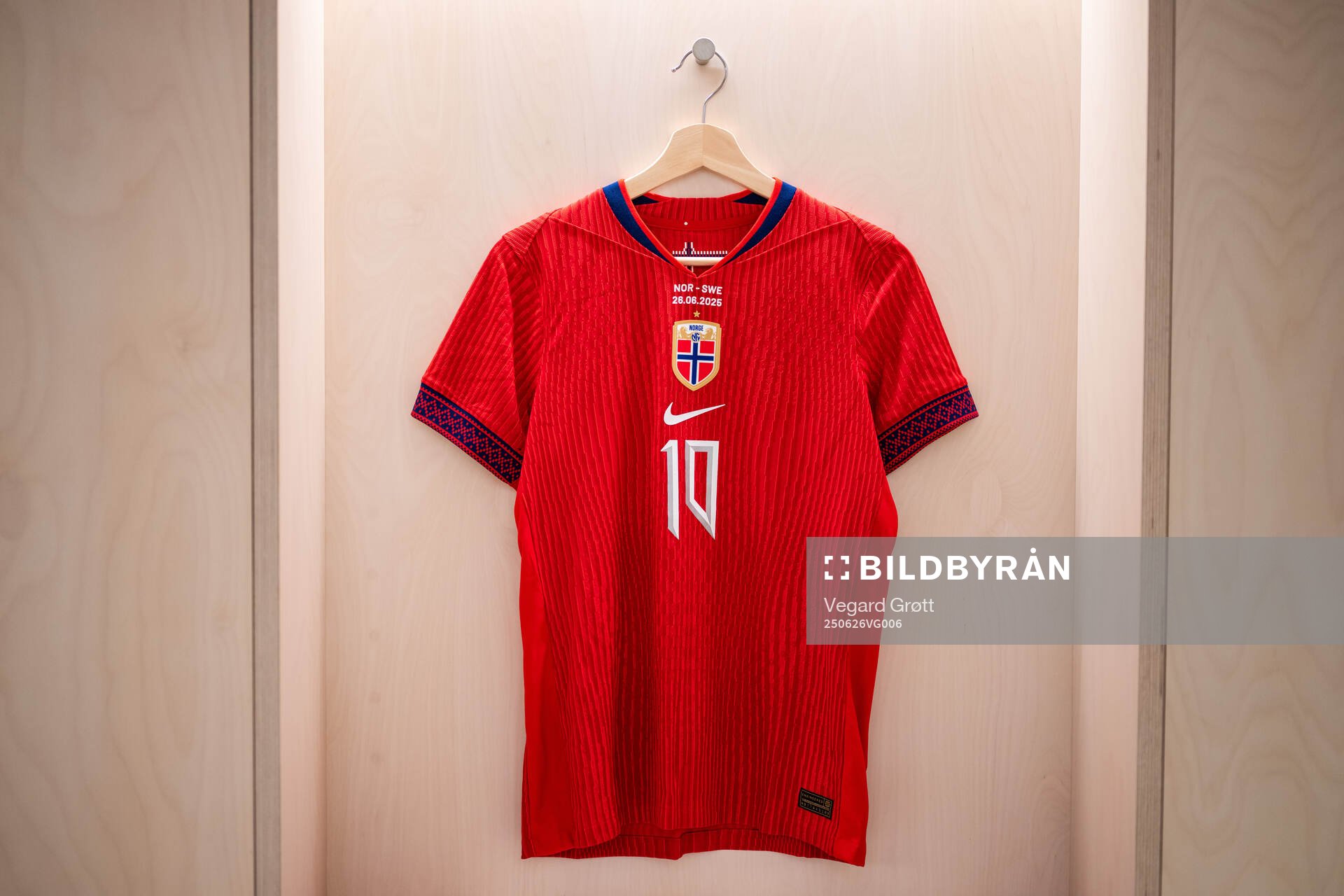 The kit of Caroline Graham Hansen of Norway in the dressing