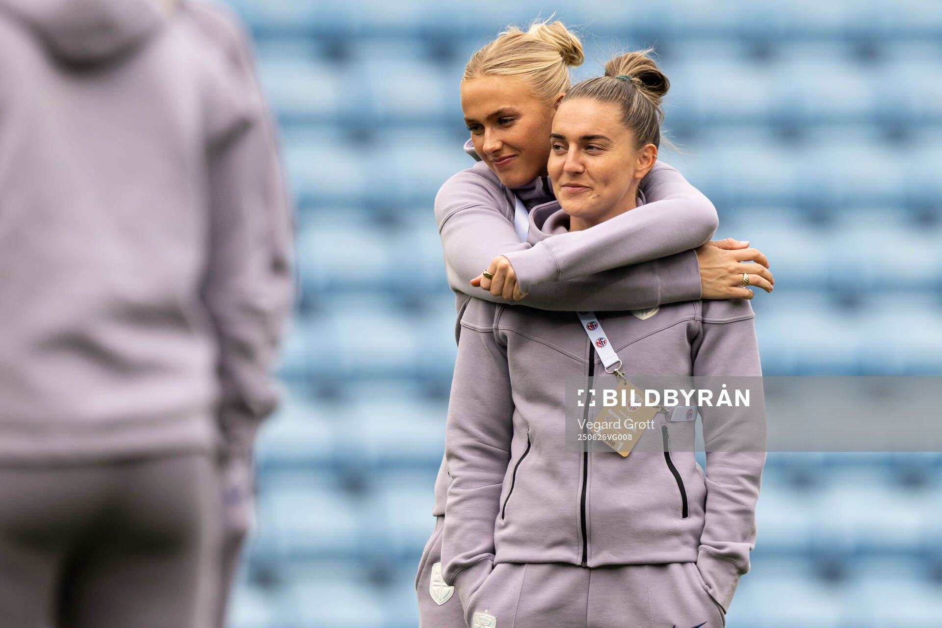 Goalkeeper Selma Panengstuen and Vilde Bøe Risa of Norway