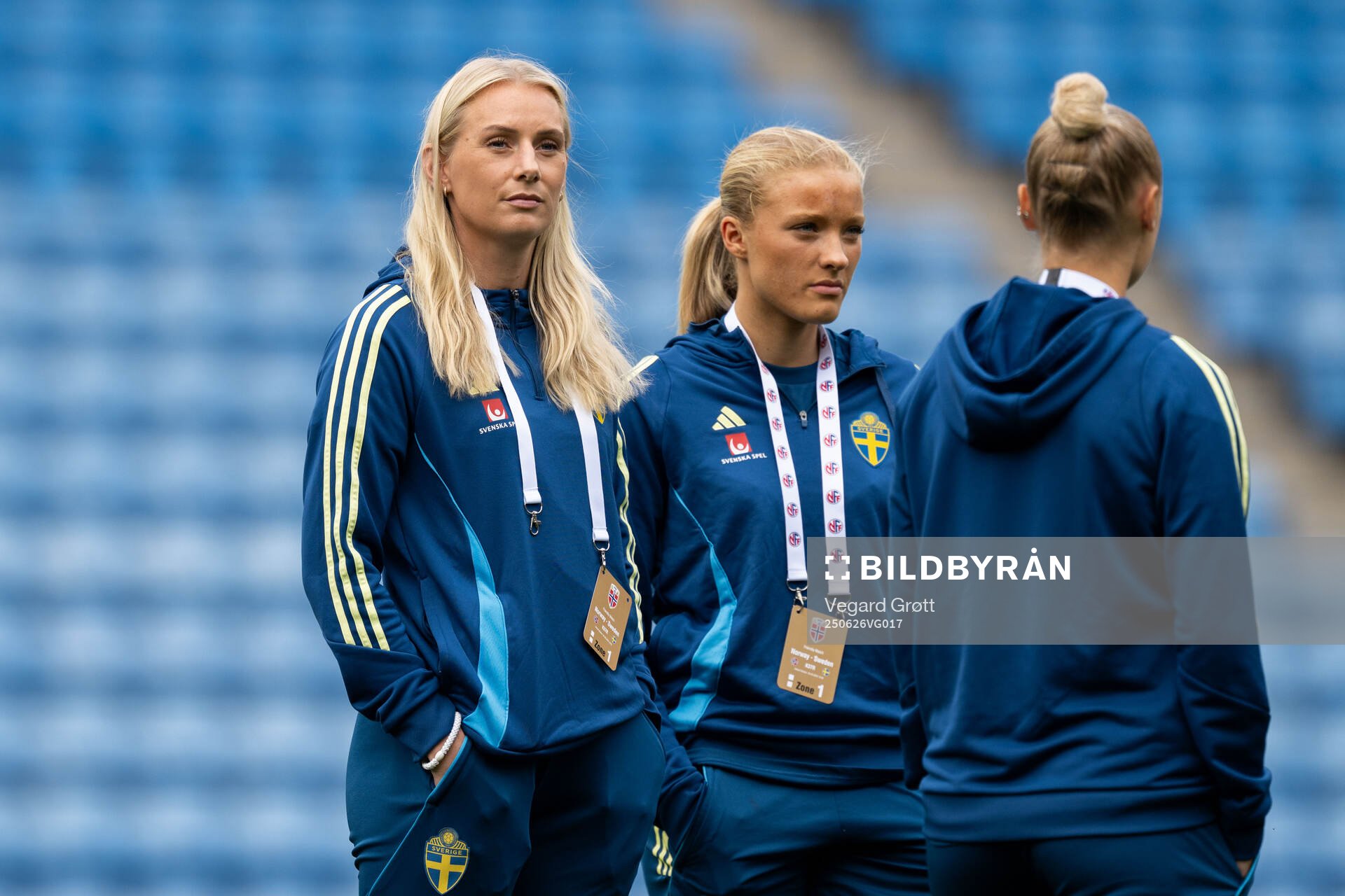 Stina Blackstenius and Smilla Holmberg of Sweden