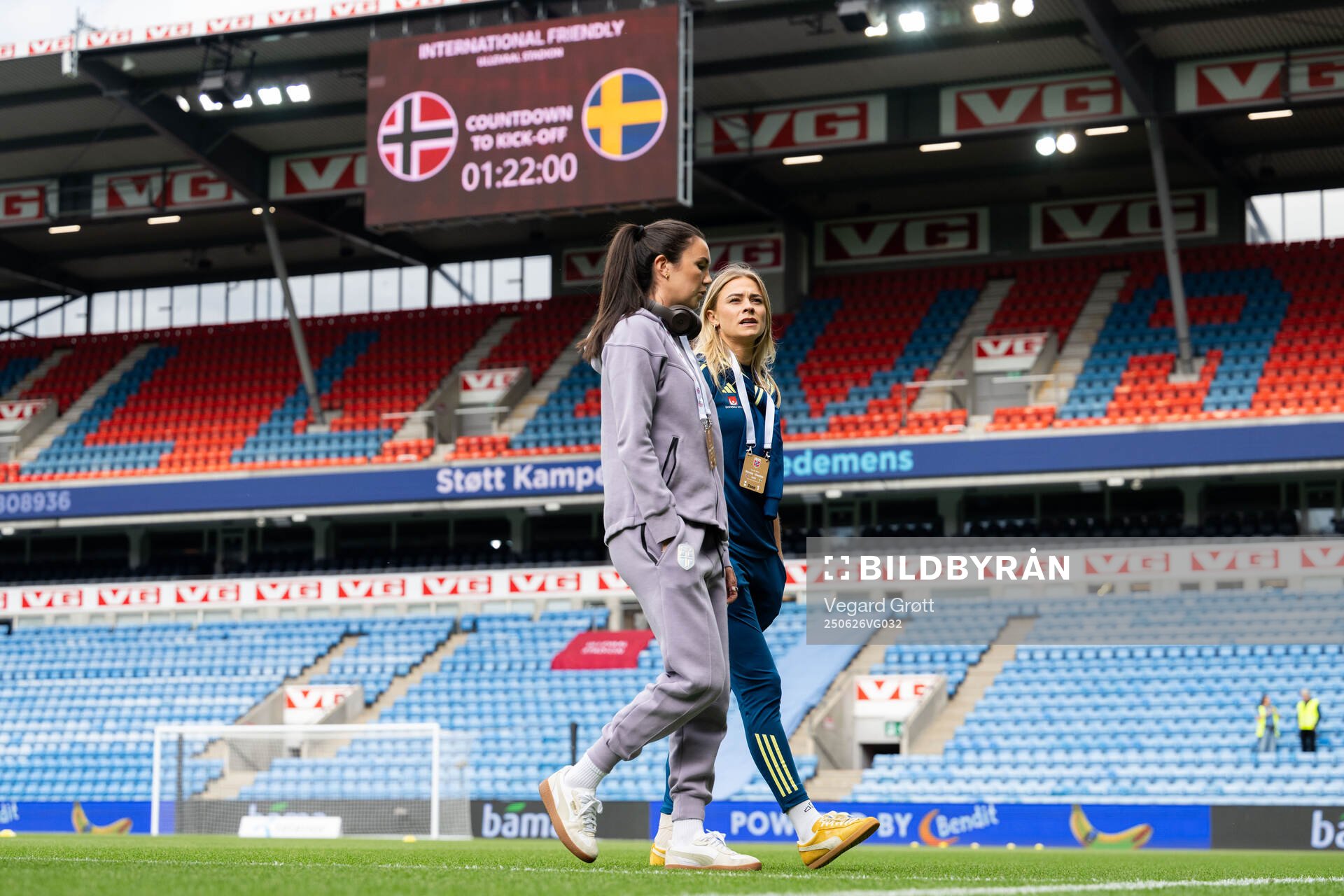 Ingrid Syrstad Engen of Norway and Fridolina Rolfö of