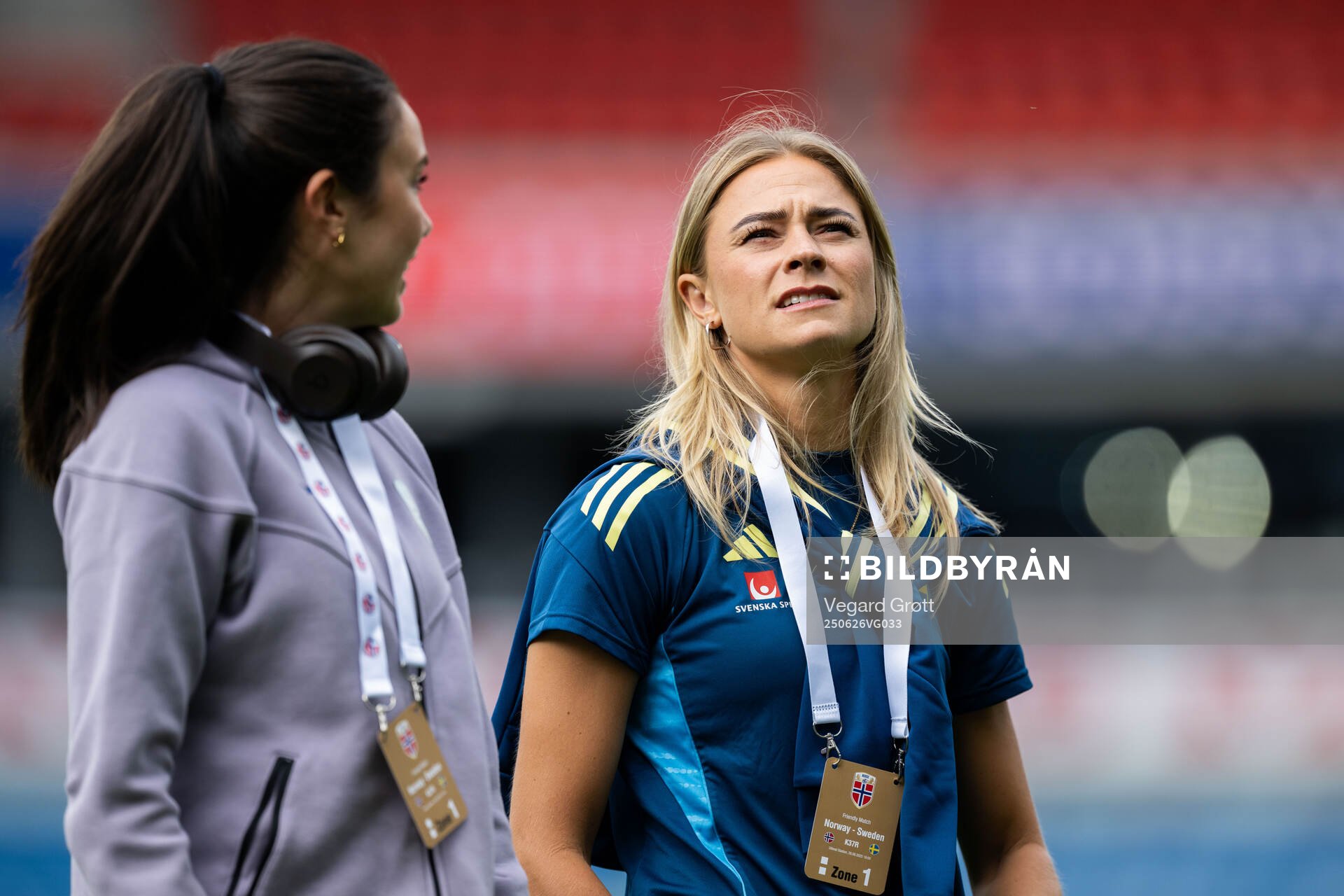 Ingrid Syrstad Engen of Norway and Fridolina Rolfö of