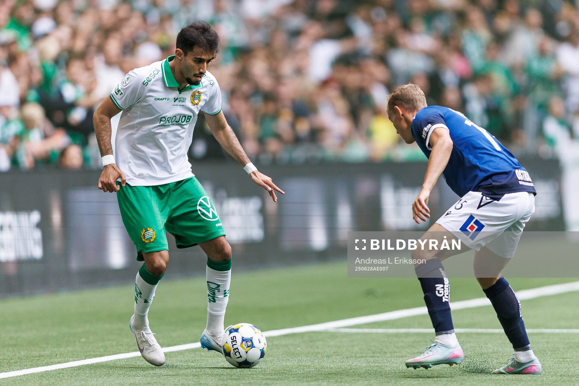 Hammarbys Montader Madjed och Halmstads Gustav Friberg