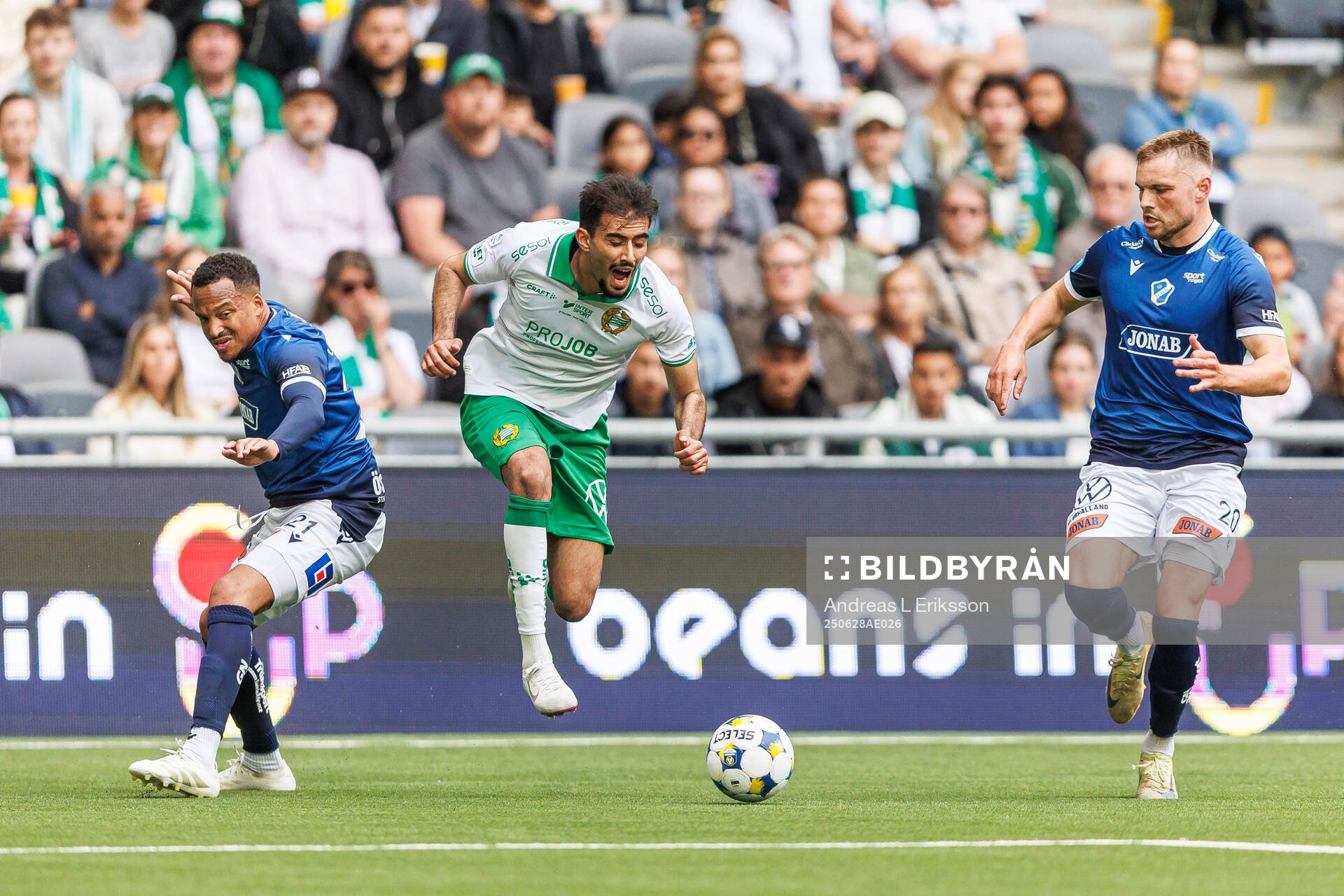 Halmstads Marcus Olsson och Pawel Chrupalla  och Hammarbys