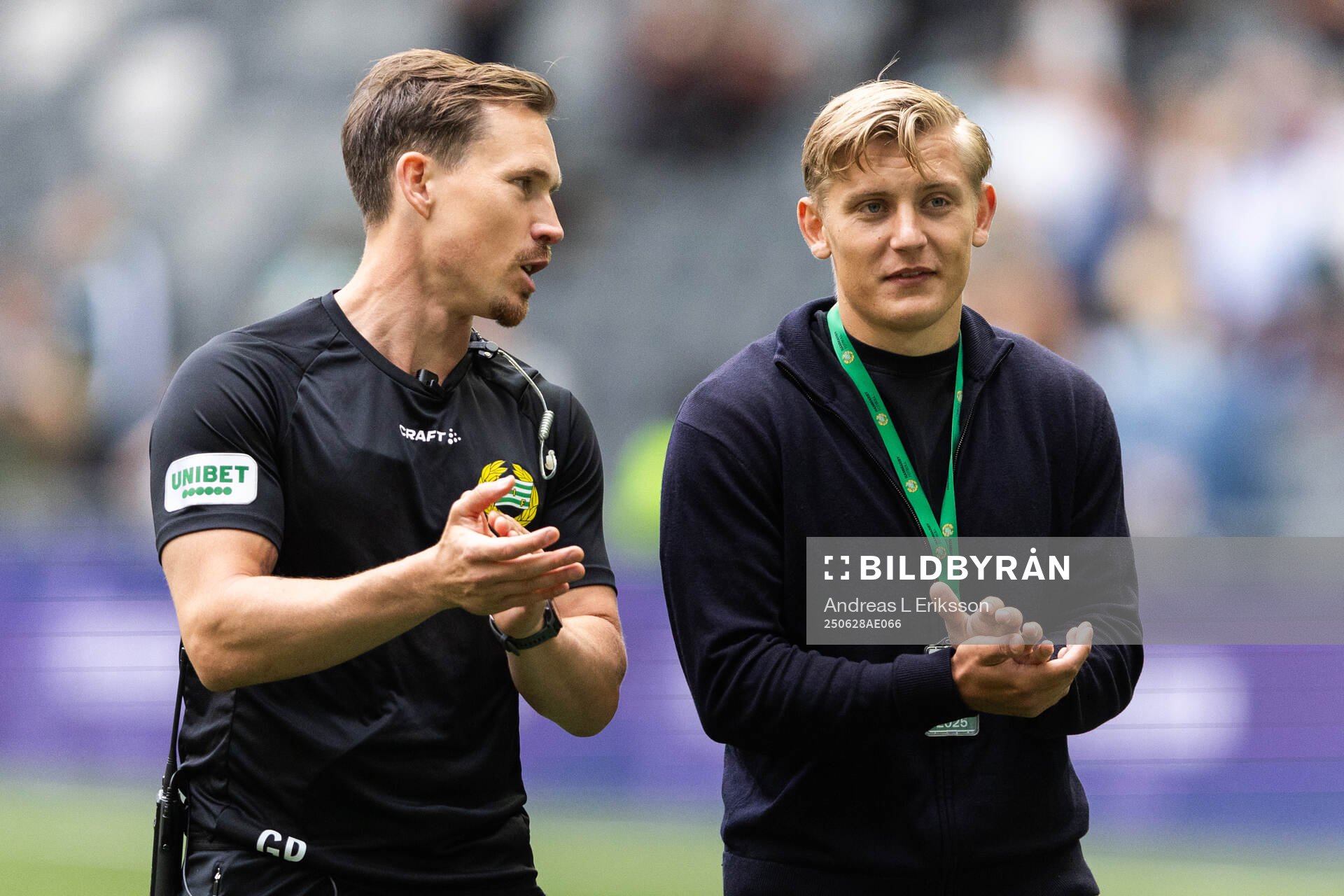 Hammarbys fystränare Gustav Pettersson och Dennis