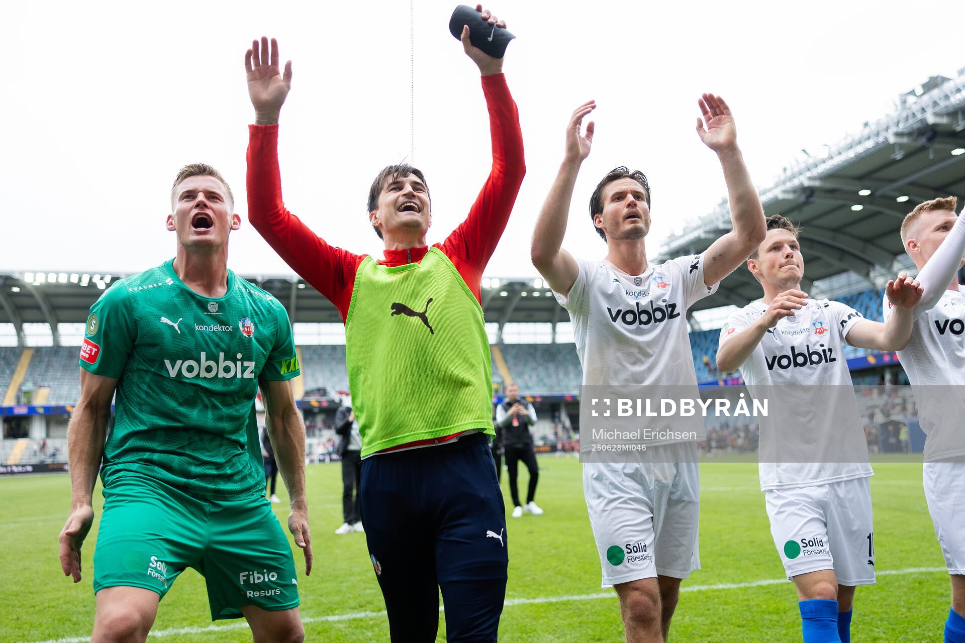 Helsingborgs spelare jublar