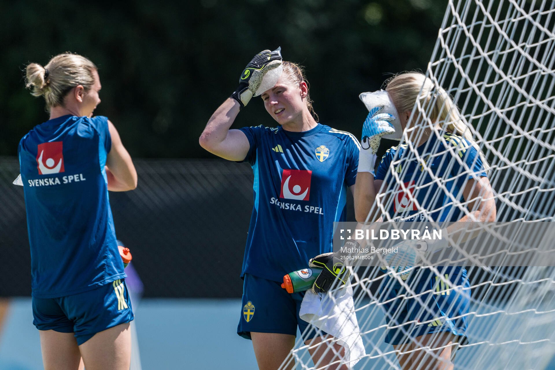 Goalkeeper Jennifer Falk, Goalkeeper Tove Enblom and
