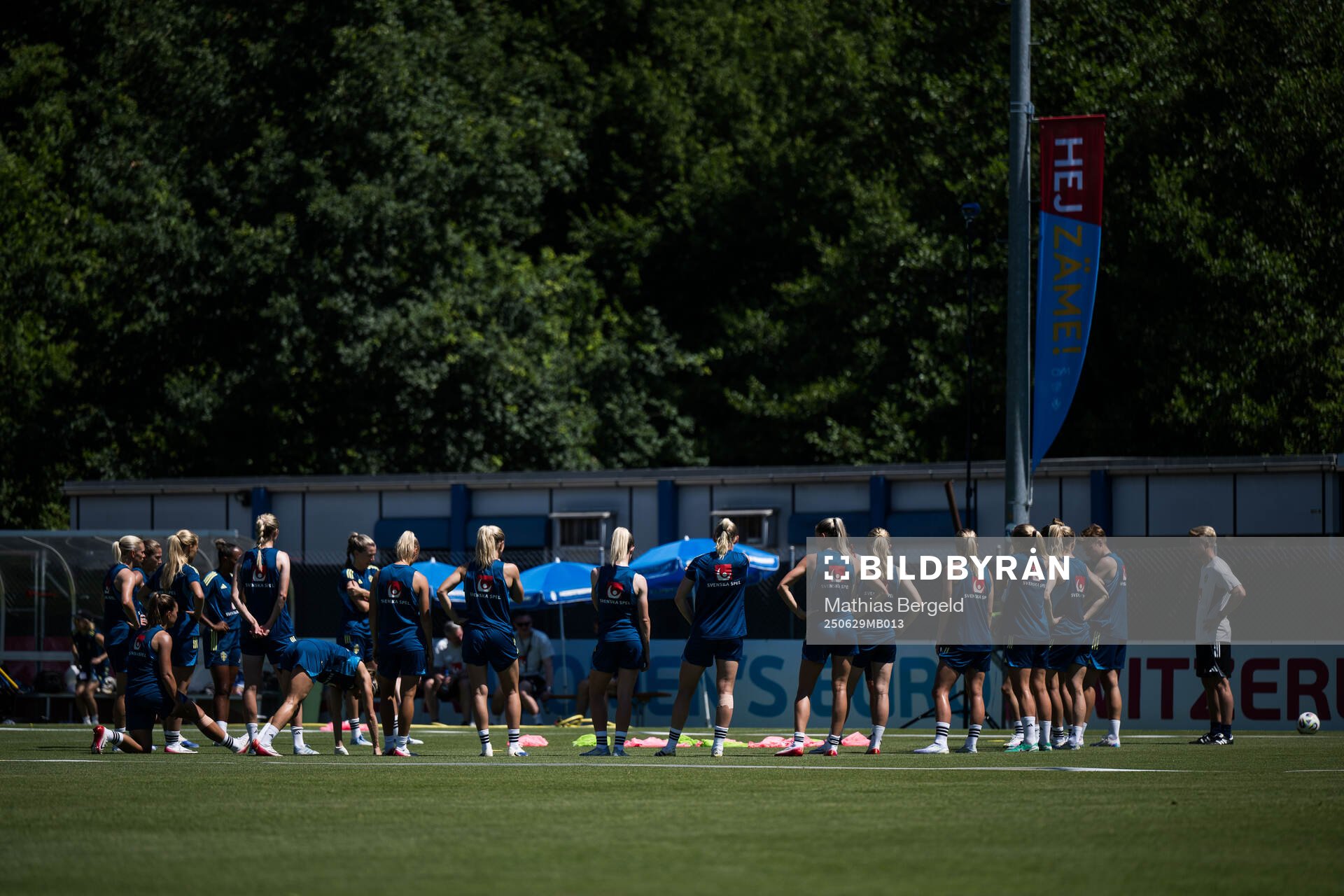 Players of the Swedish women's national football team at a