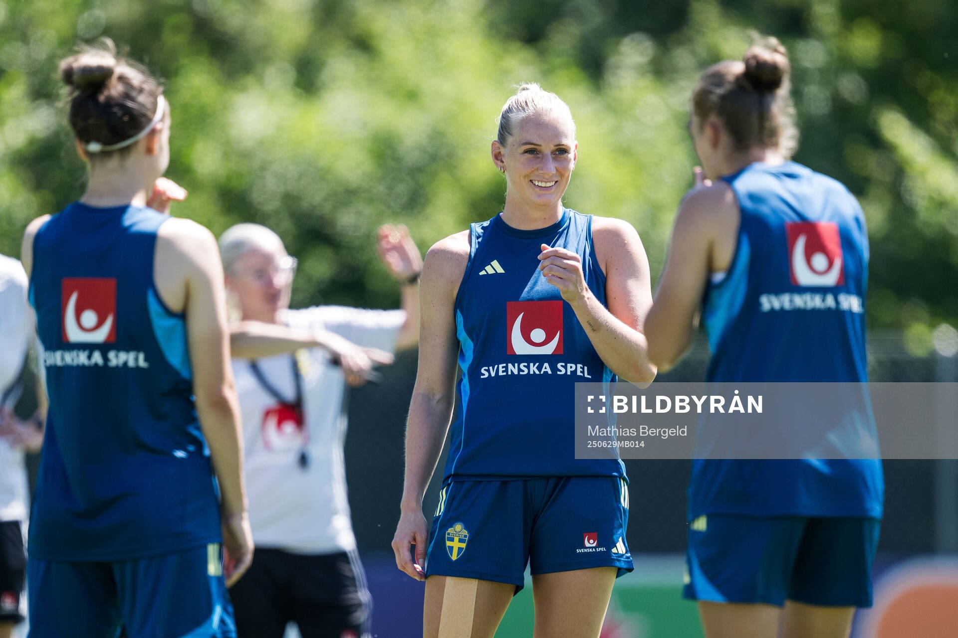 Of the Swedish women's national football team at a training