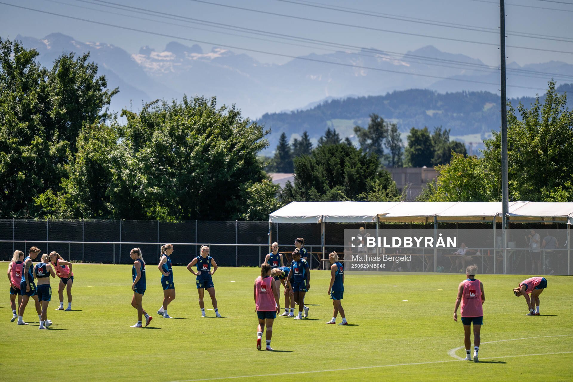 Players of the Swedish women's national football team at a