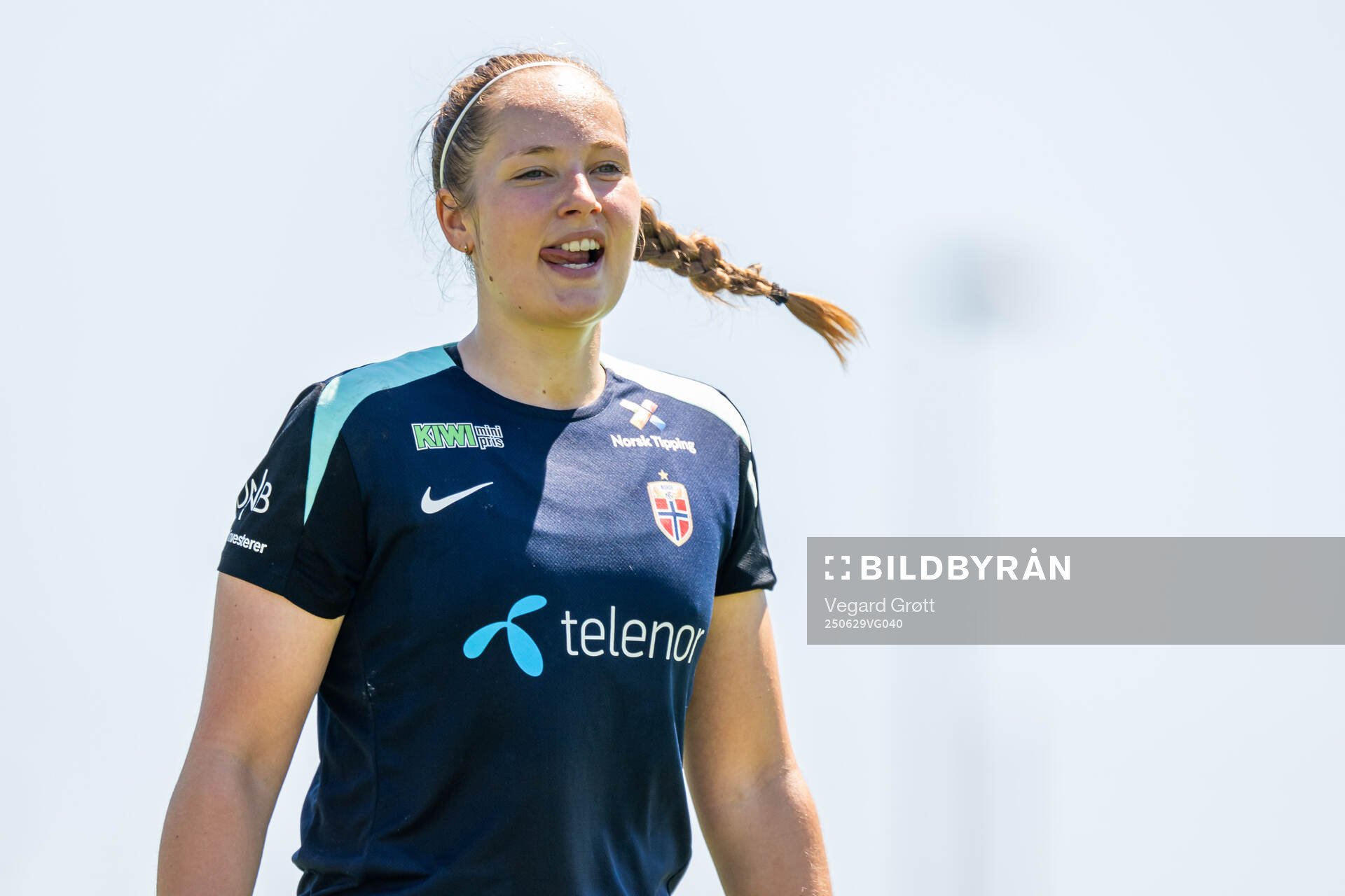 Goalkeeper Aurora Mikalsen of the Norwegian women's