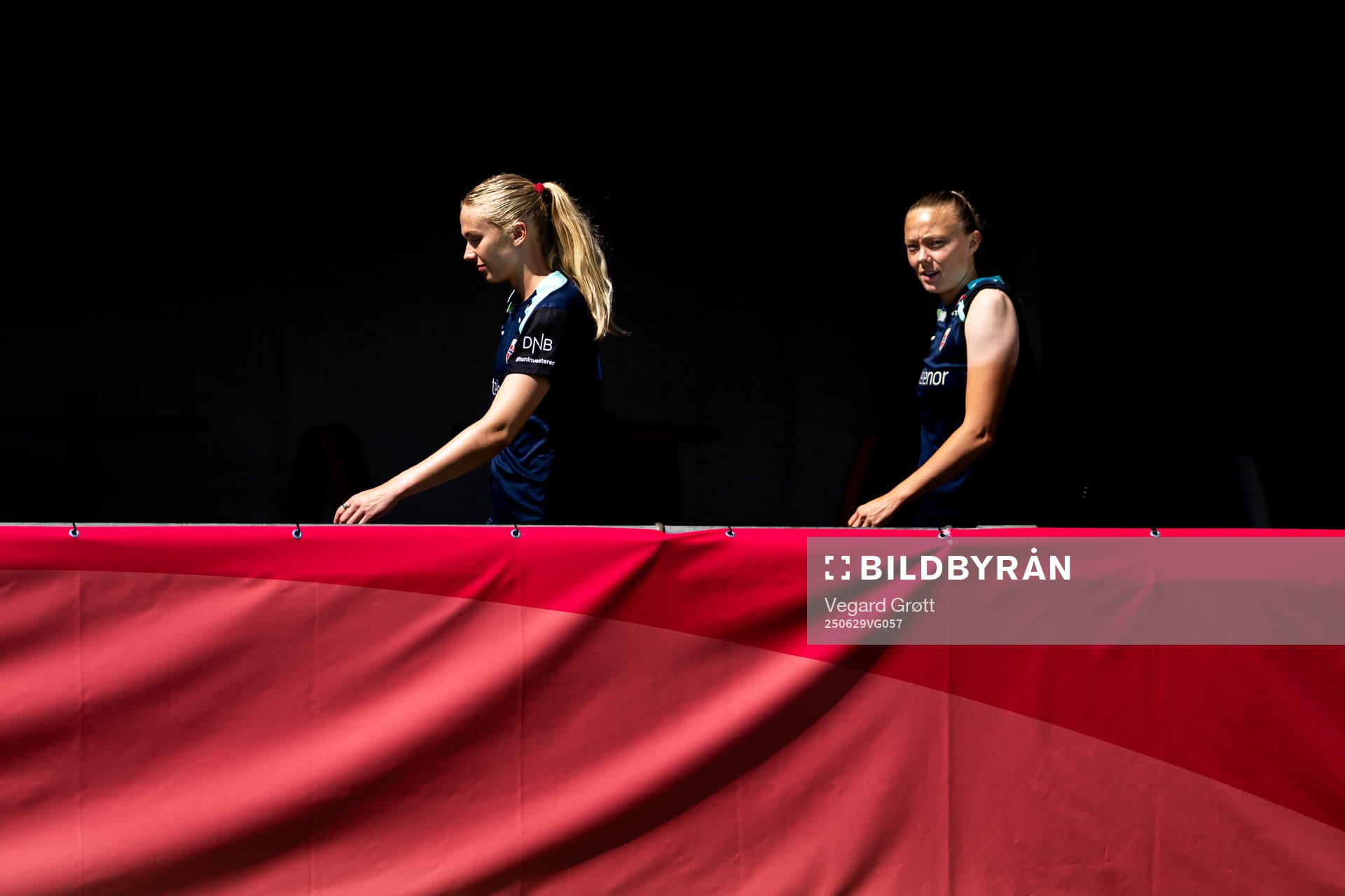 Goalkeeper Selma Panengstuen and Synne Sofie Kinden Jensen