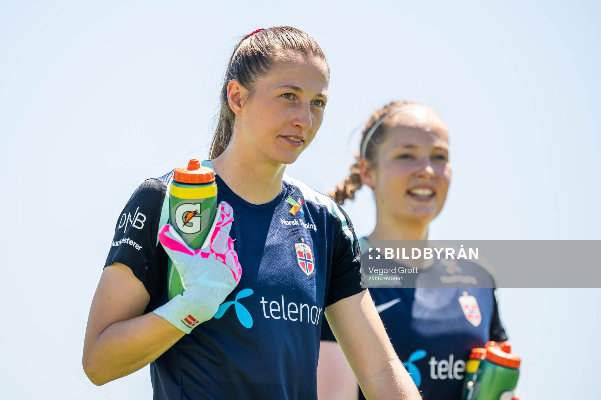 Goalkeeper Cecilie Fiskerstrand and goalkeeper Aurora