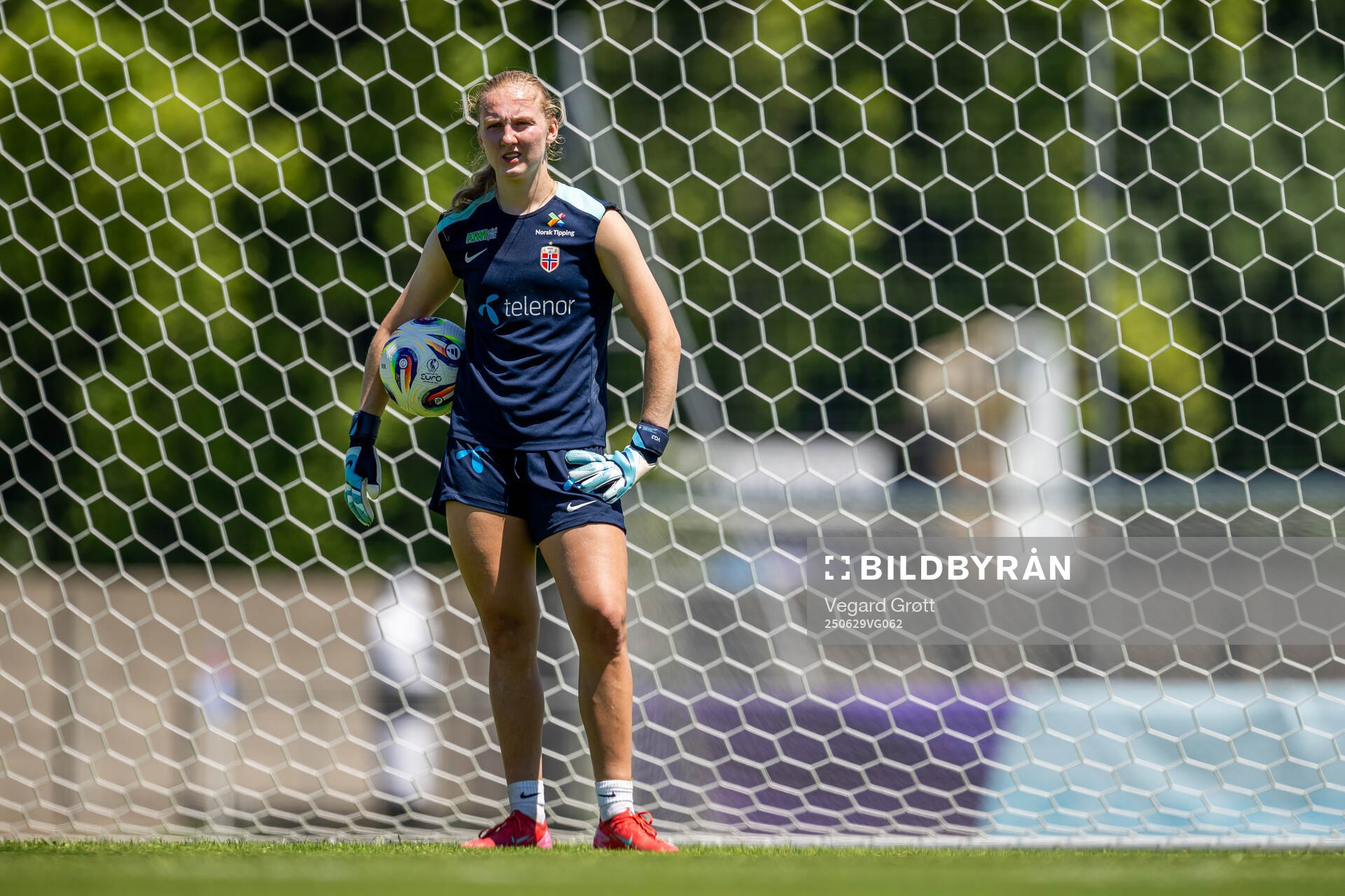 Goalkeeper Sunniva Skoglund of the Norwegian women's