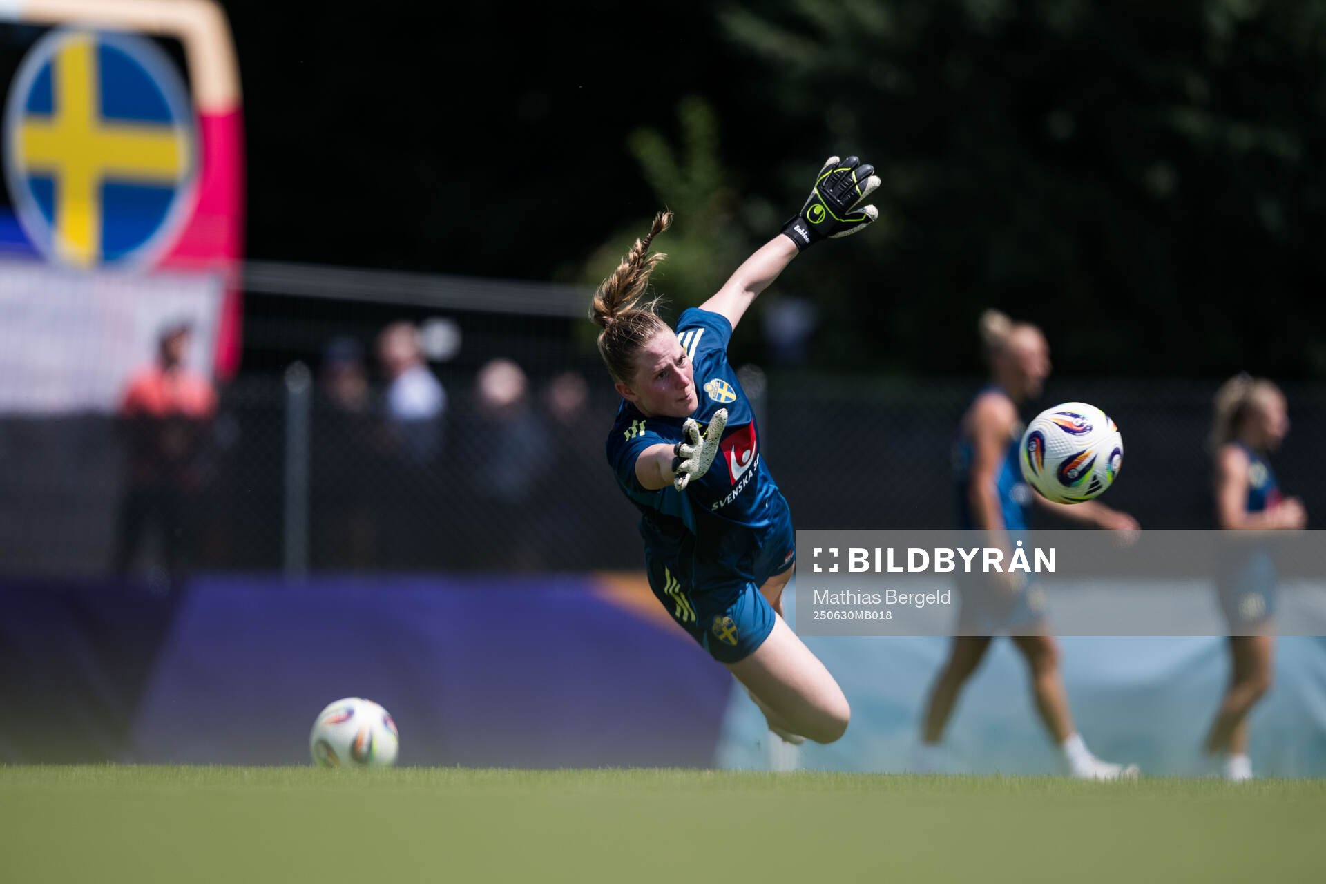 Goalkeeper Tove Enblom of the Swedish women's national