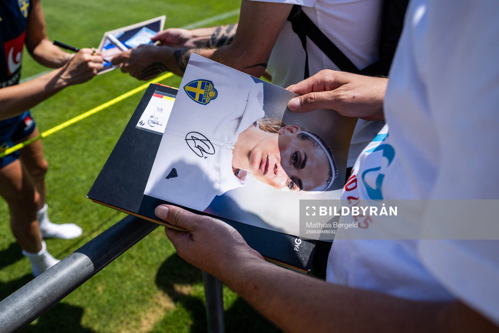 A signed poster of Kosovare Asllani of the Swedish women's