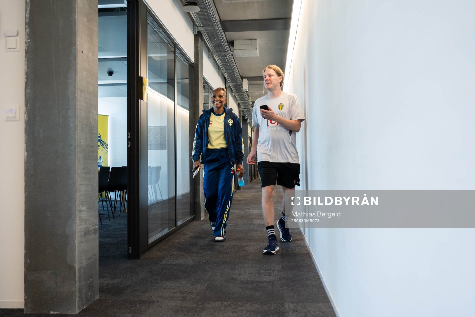 Madelen Janogy and press officer Fredrik Madestam of the