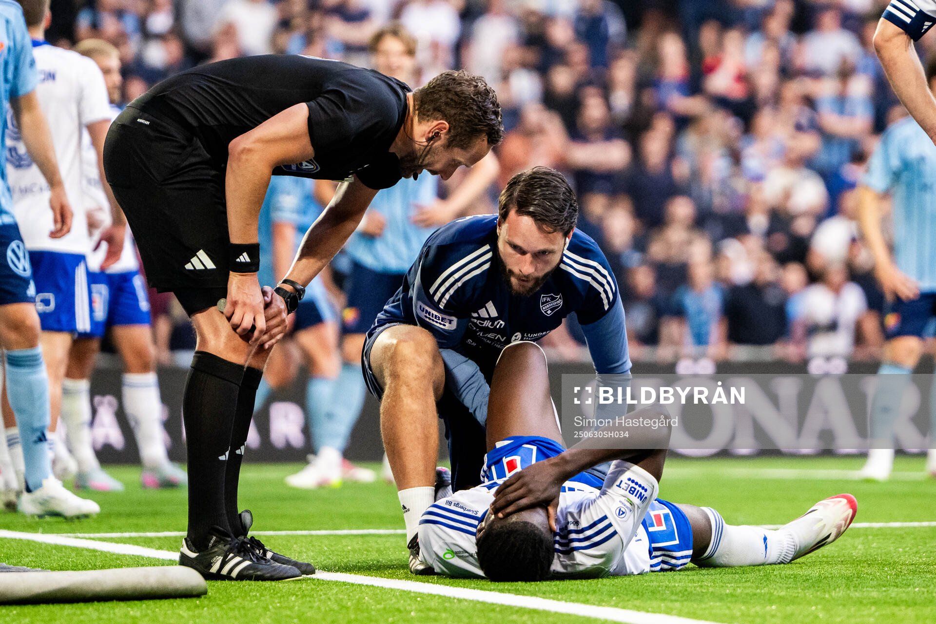 IFK Norrköpings Kojo Peprah Oppong har ont