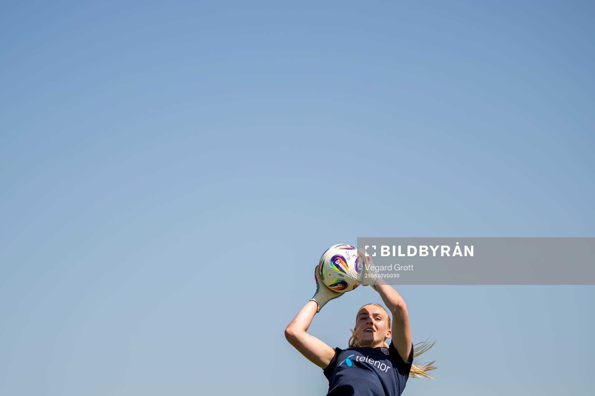 Goalkeeper Selma Panengstuen of the Norwegian women's