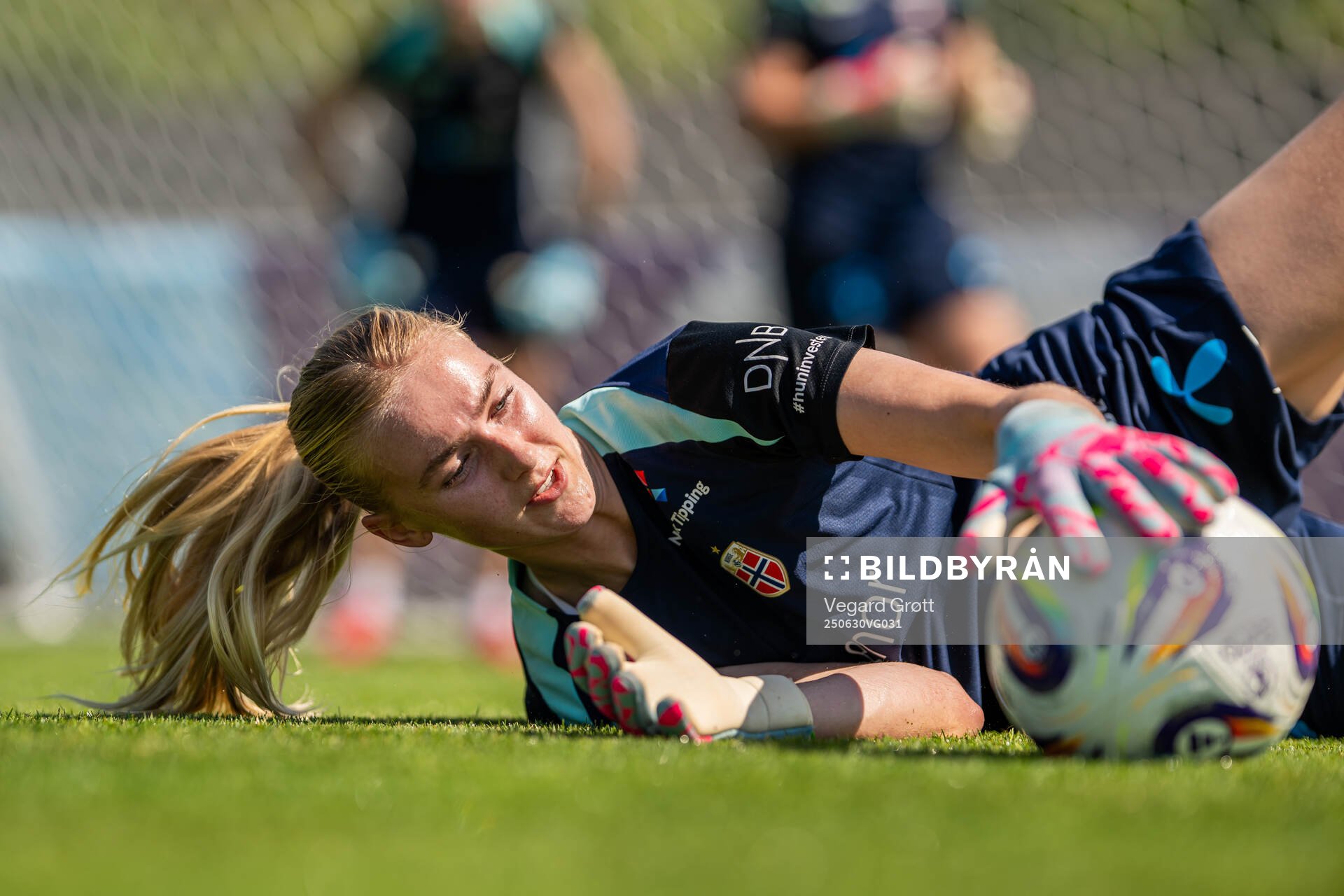 Goalkeeper Selma Panengstuen of the Norwegian women's