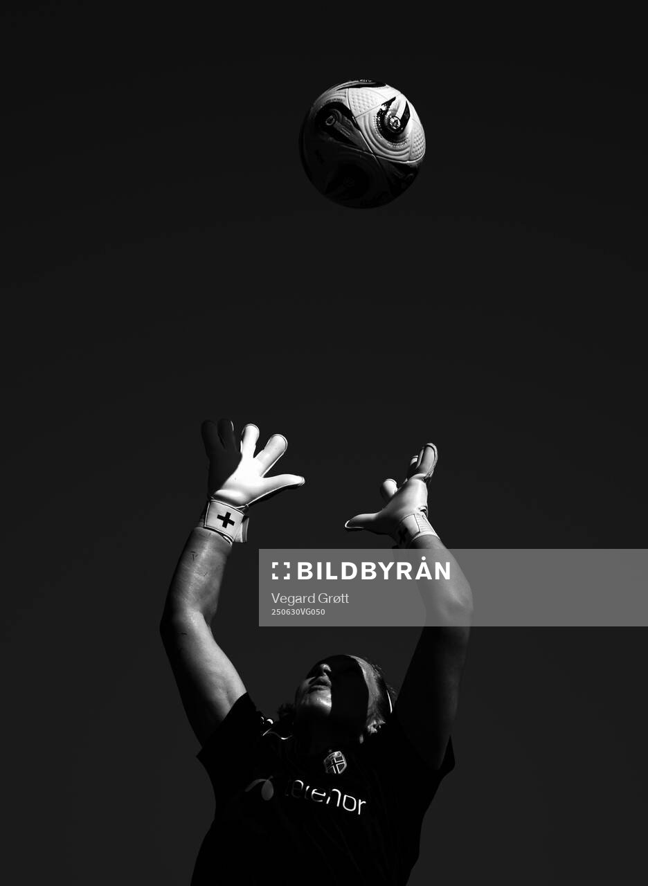 Goalkeeper Aurora Mikalsen of the Norwegian women's