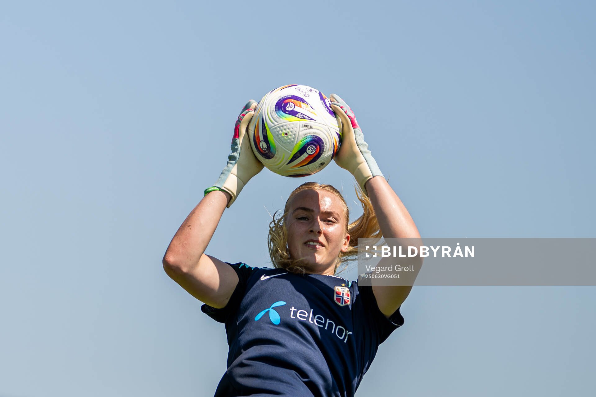 Goalkeeper Selma Panengstuen of the Norwegian women's