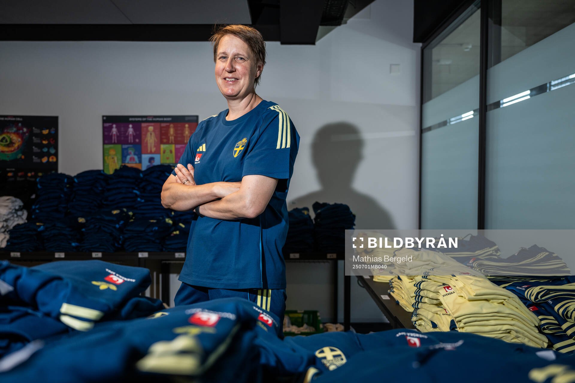 Equipment manager Jessica Karlsson of the Swedish women’s