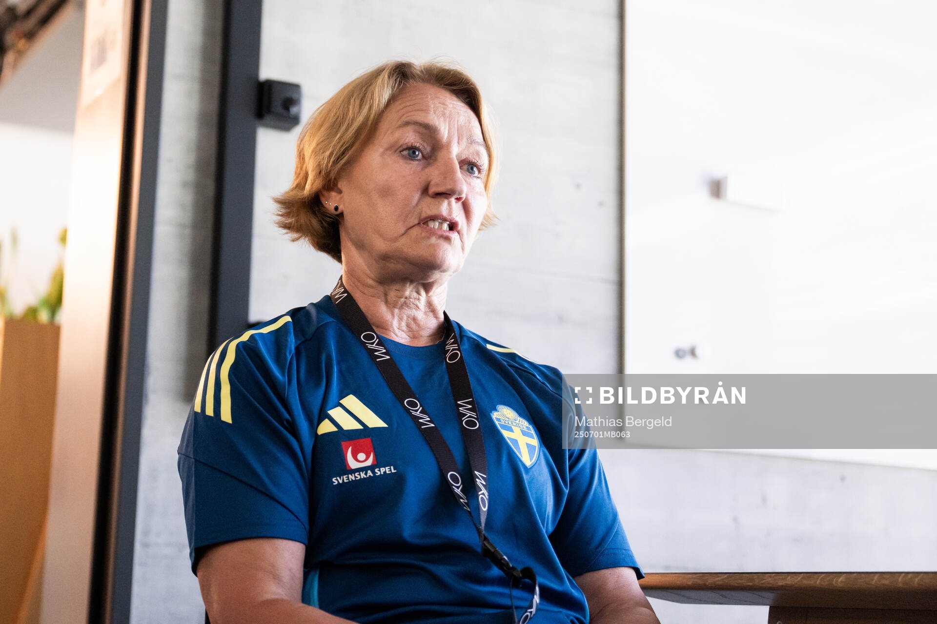 Physiotherapist Annika Näsmark of the Swedish women’s