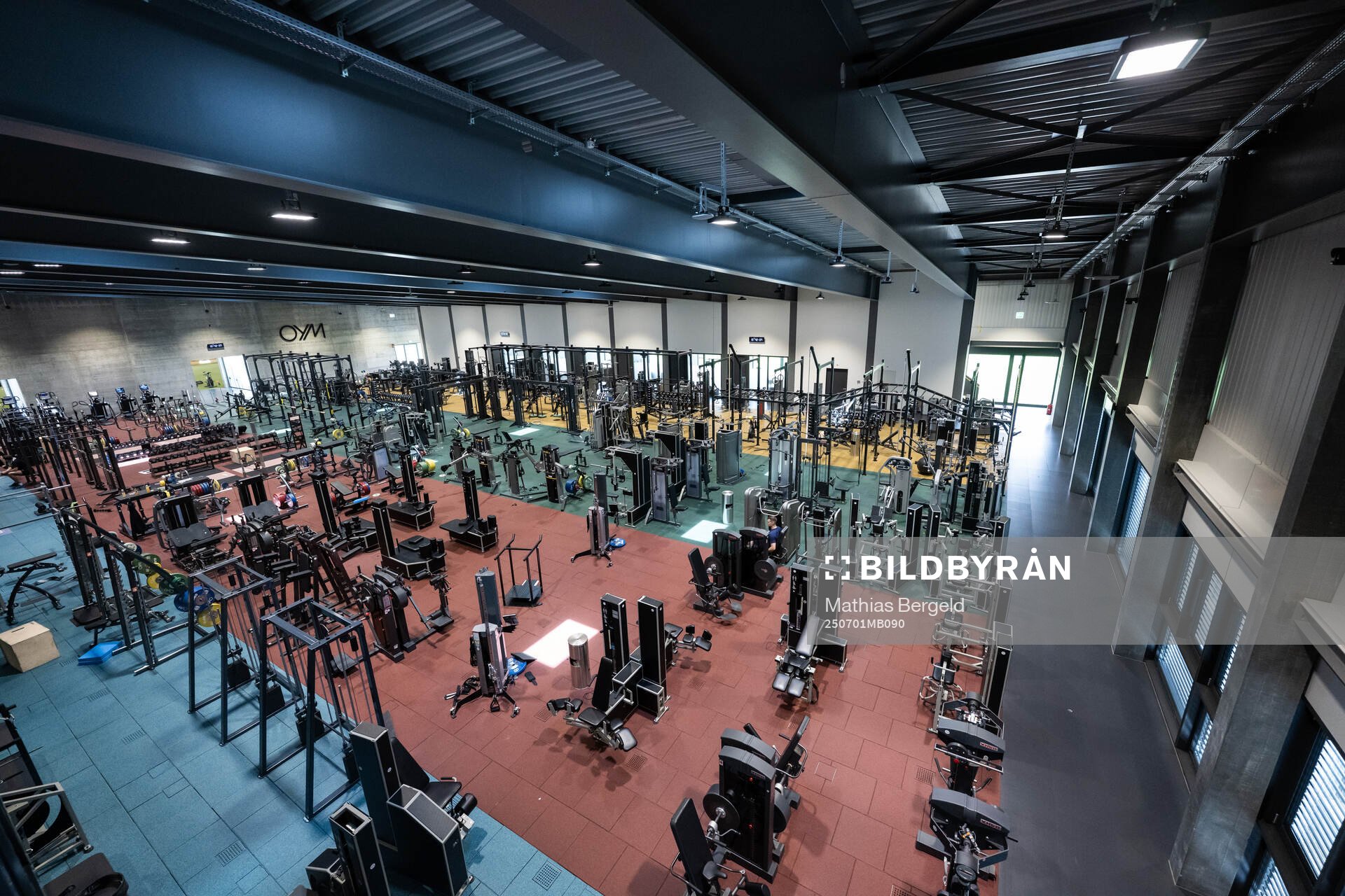 A gym seen at a walk around at OYM the base camp of the