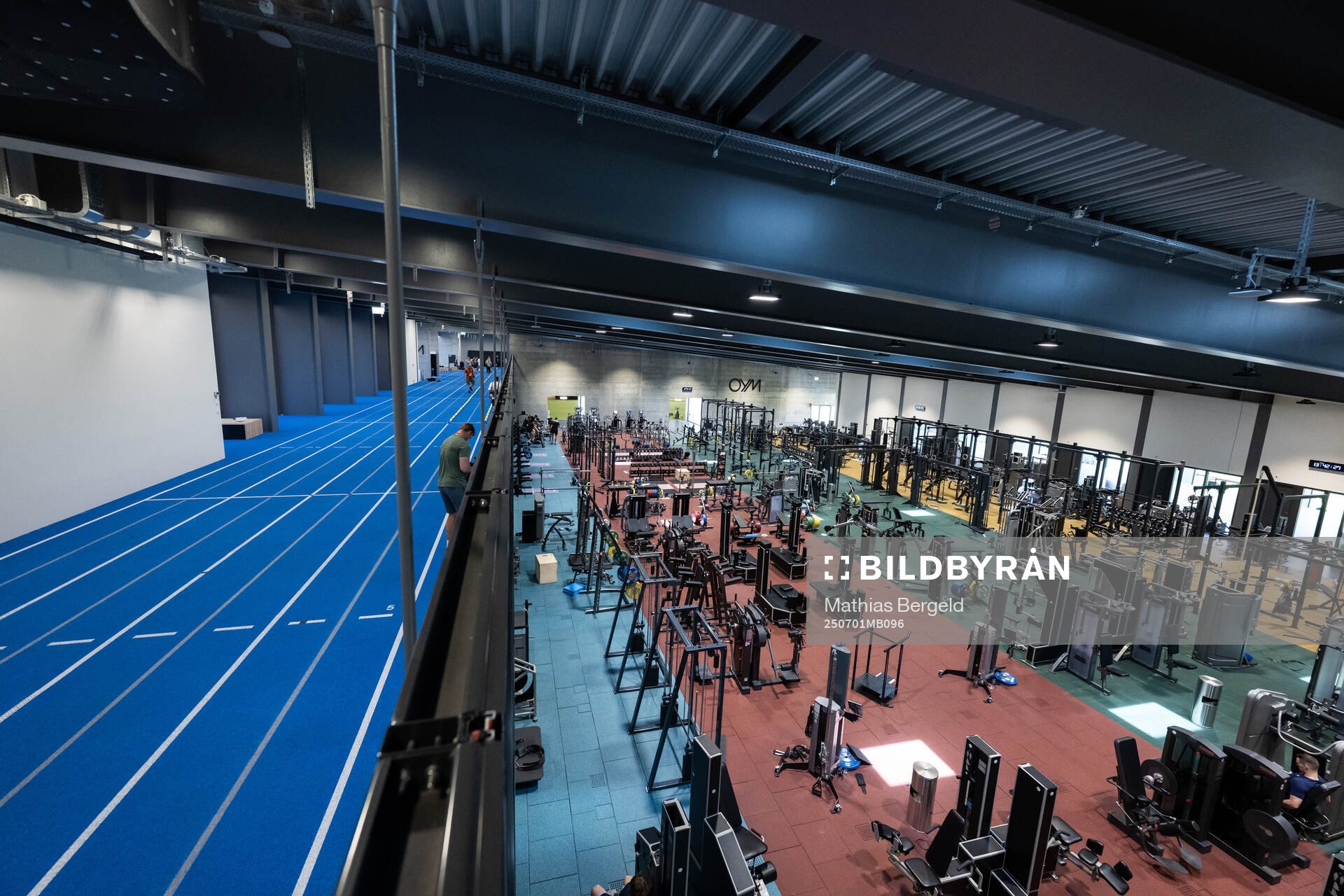 A running track and gym seen at a walk around at OYM the