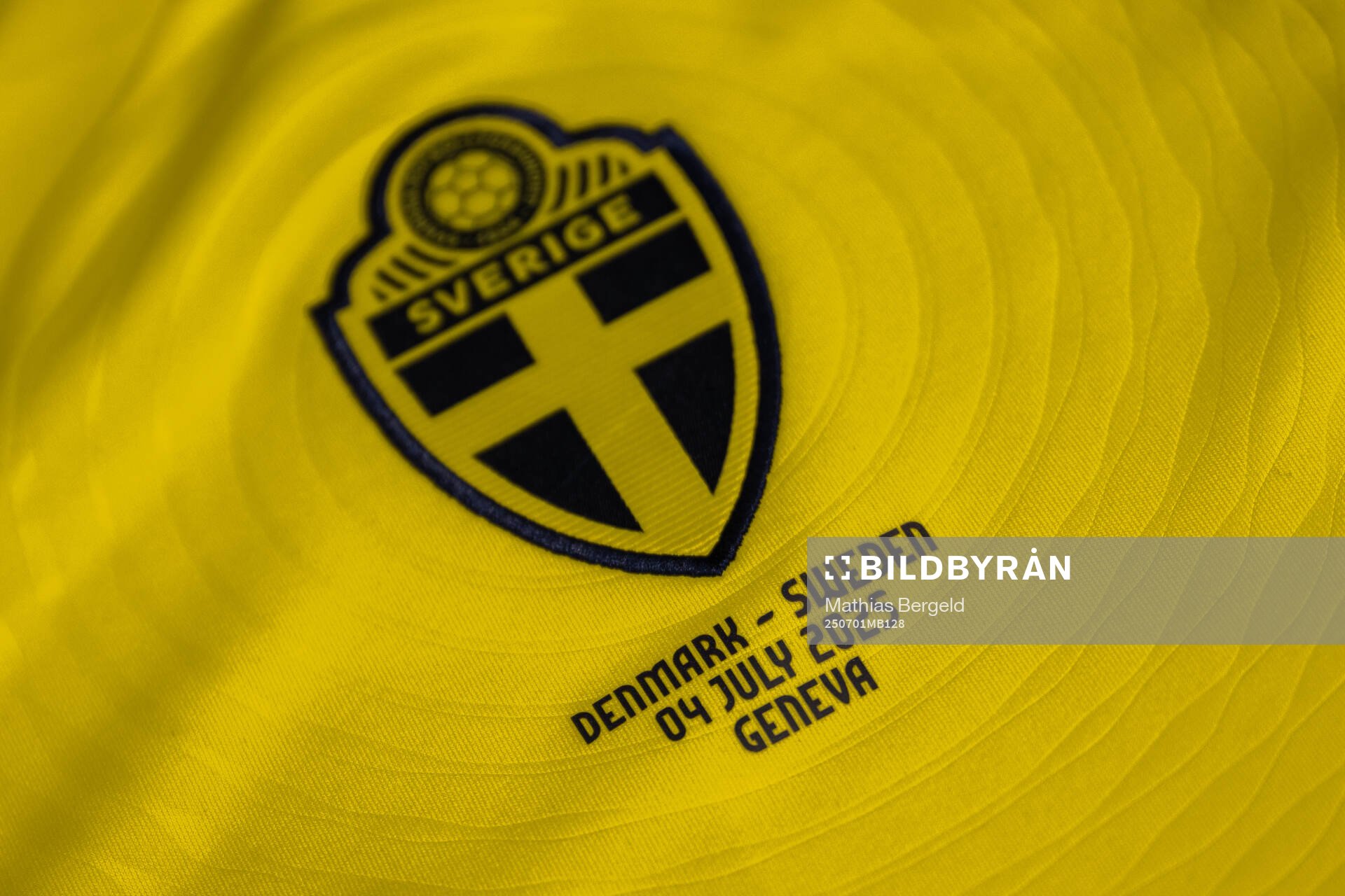 A Swedish match shirt for the match against Denmark is seen