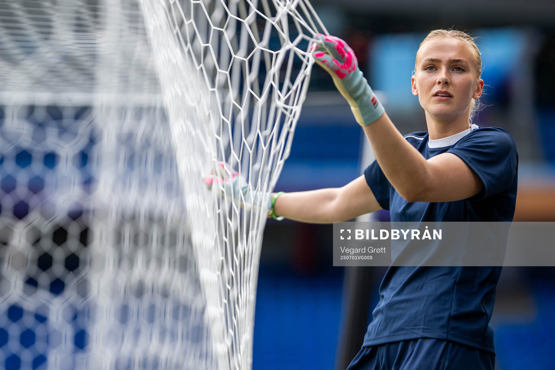 Goalkeeper Selma Panengstuen of the Norwegian women's