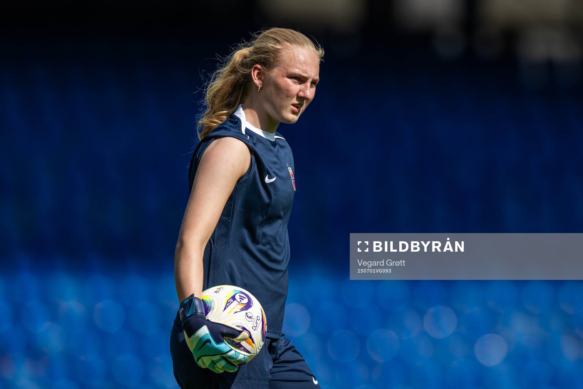 Goalkeeper Sunniva Skoglund of the Norwegian women's