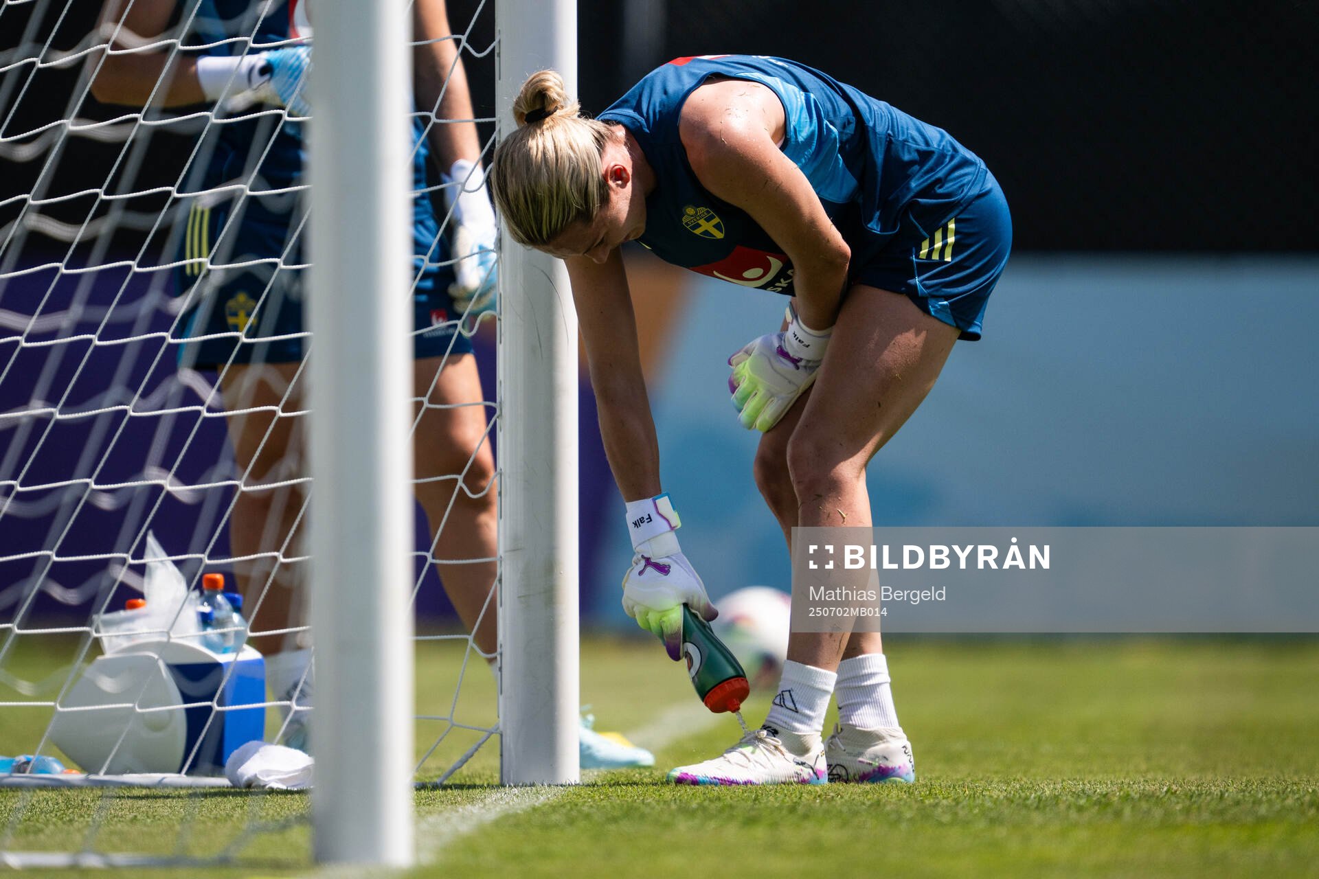 Goalkeeper Jennifer Falk of the Swedish women's national