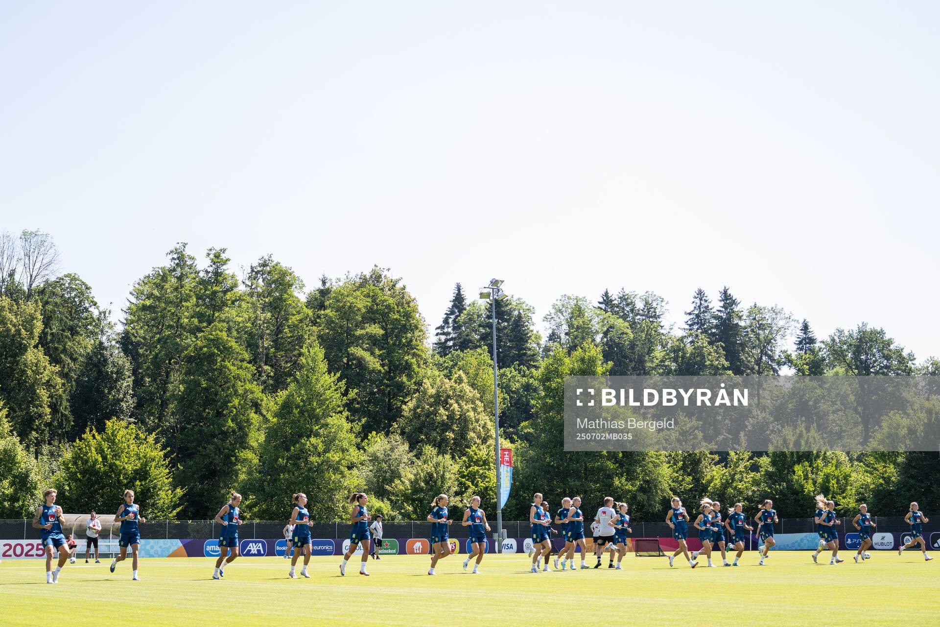 Players of the Swedish women's national football team at a