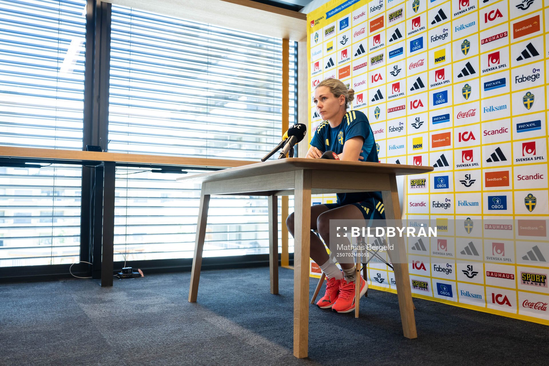 Goalkeeper Jennifer Falk of the Swedish women's national